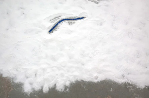 Free Sea, 2014 sea salt, acrylic paint at Flake / Photo Kate Meakin