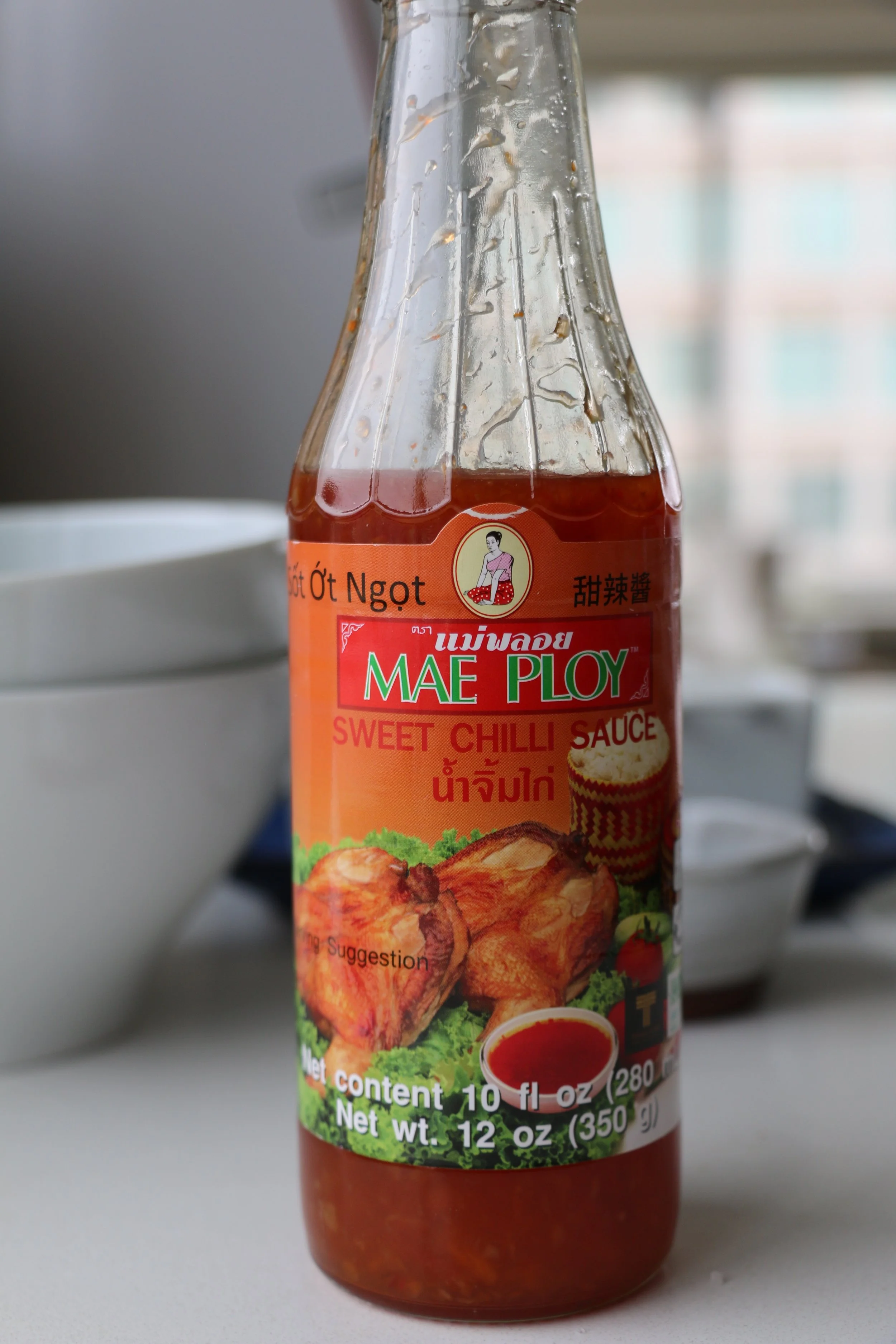 This is the Thai Sweet Chili Sauce I used for my Mini Tofu Veggie Cakes but you can use other sauces. You can find this sauce in any local Asian Market.
