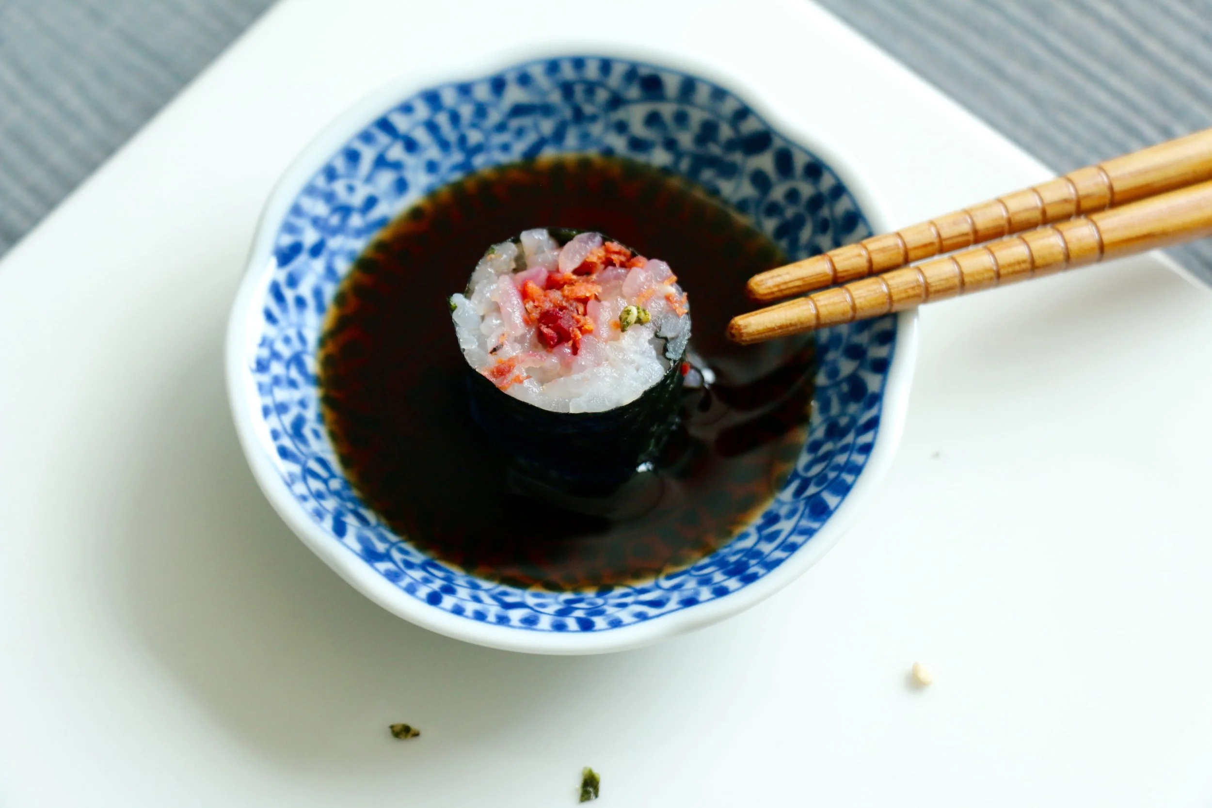 Perfect little morsel in my wasabi soy