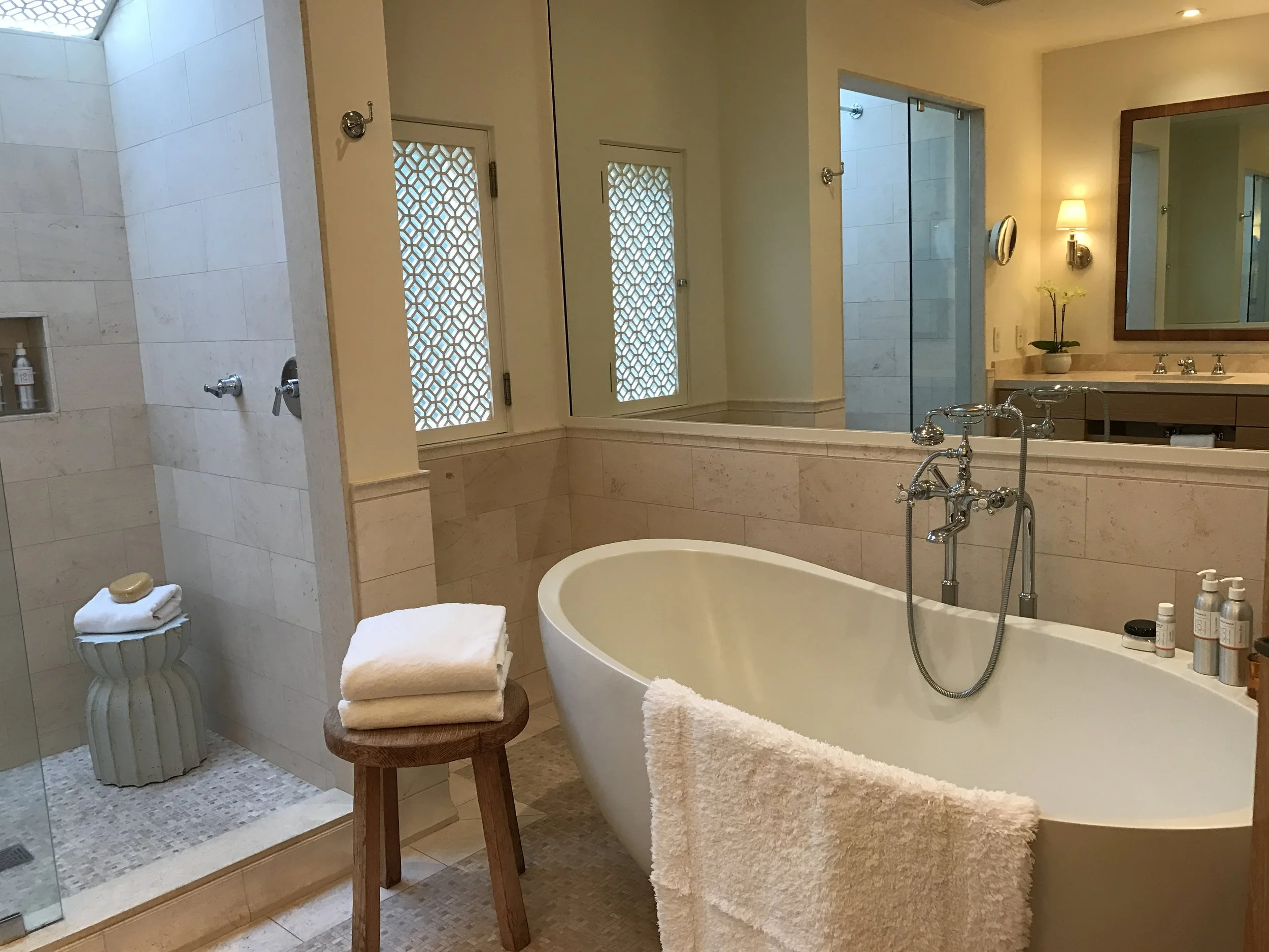 Any room with a giant soaking tub like this one wins major points in my book.