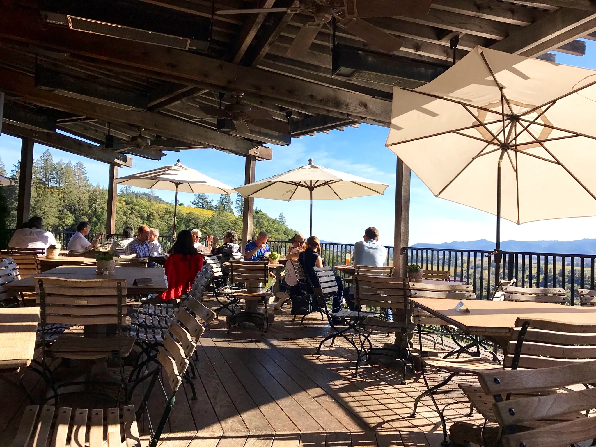 Enjoying this veranda during lunch: The bistro is casual and perfect for a lazy peaceful meal.