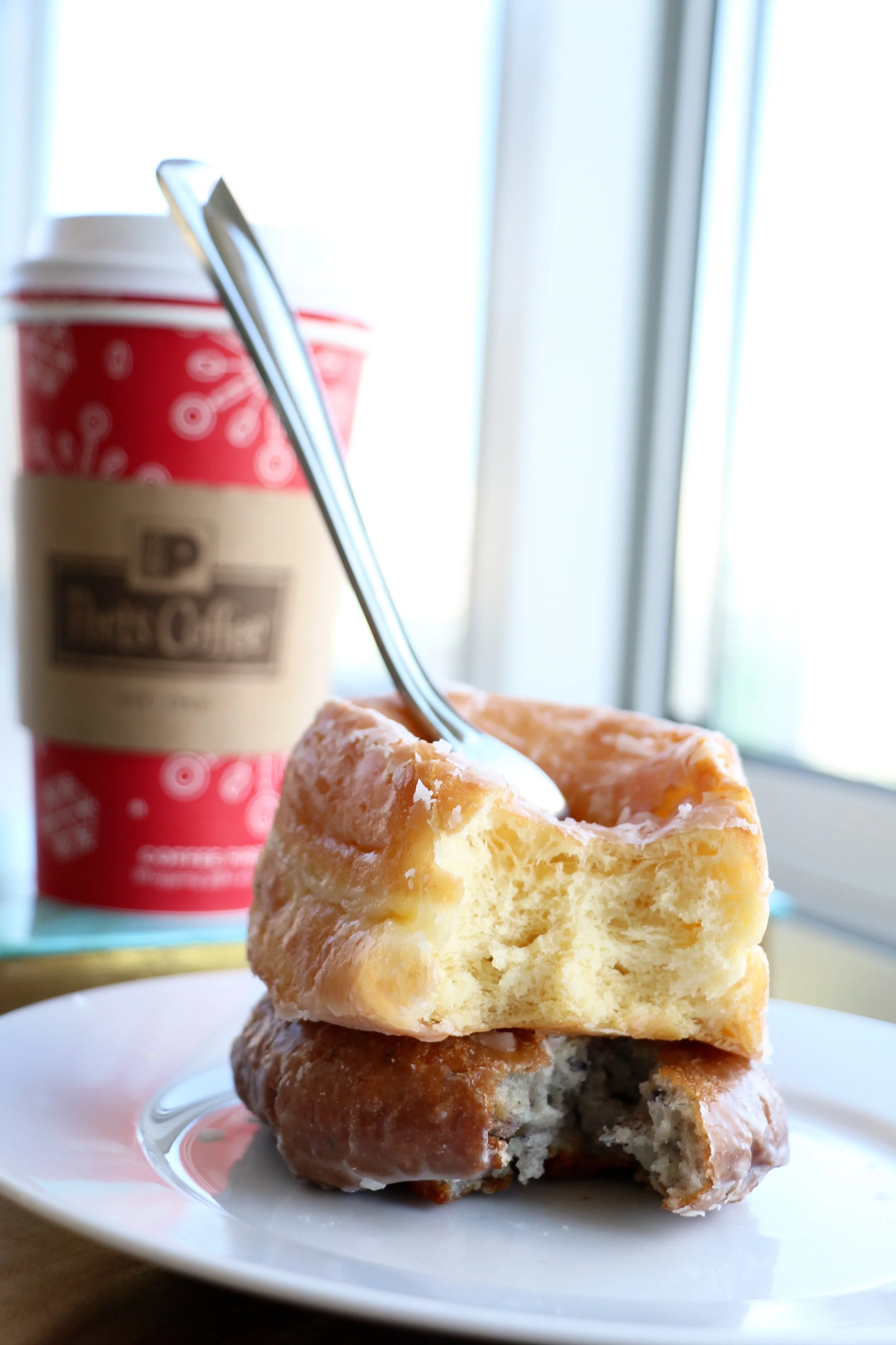 Classic Glazed Donut & Blueberry Donut