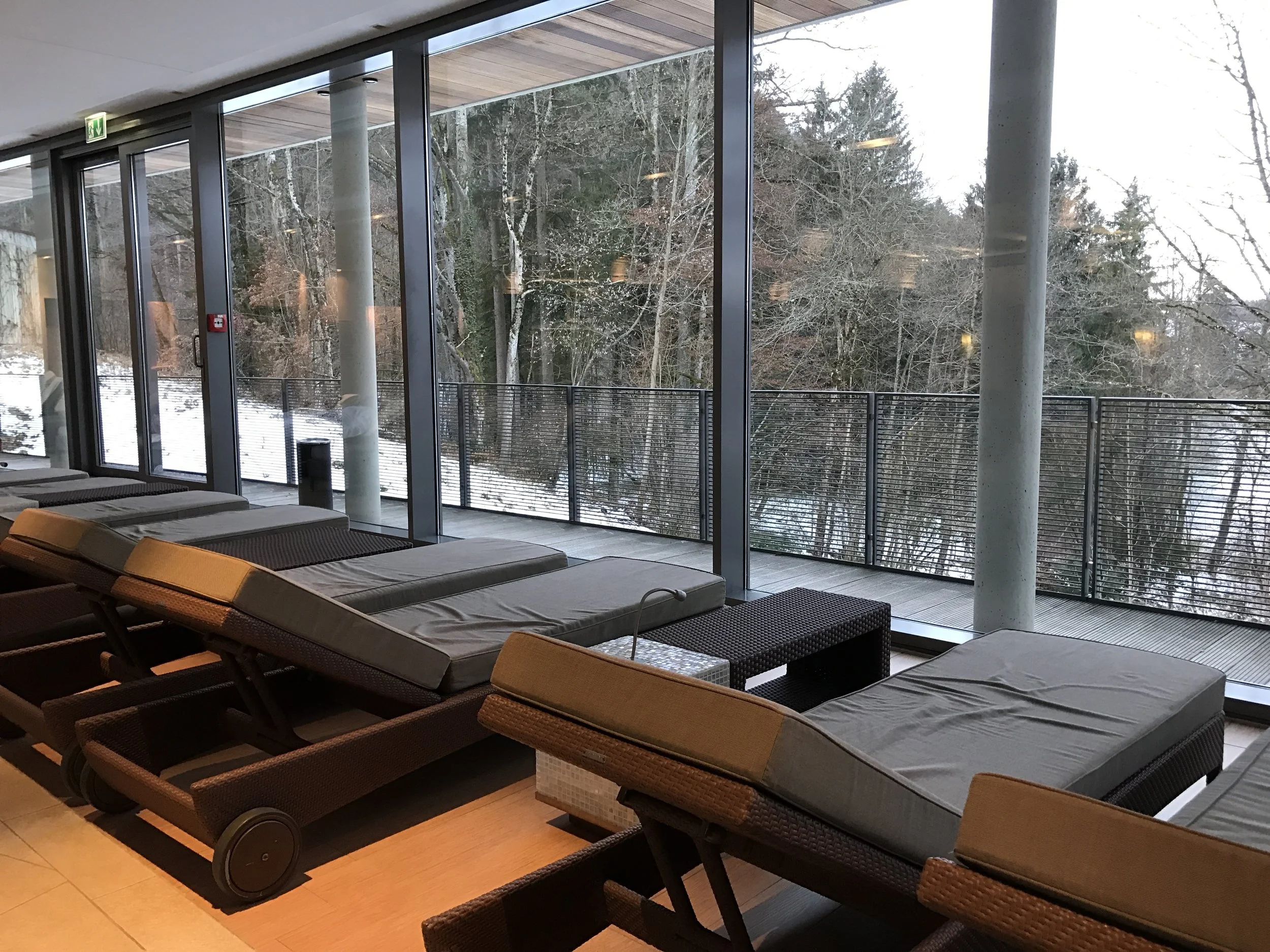 You can lay here after swimming in their heated pool or spend time in their sauna or steam rooms