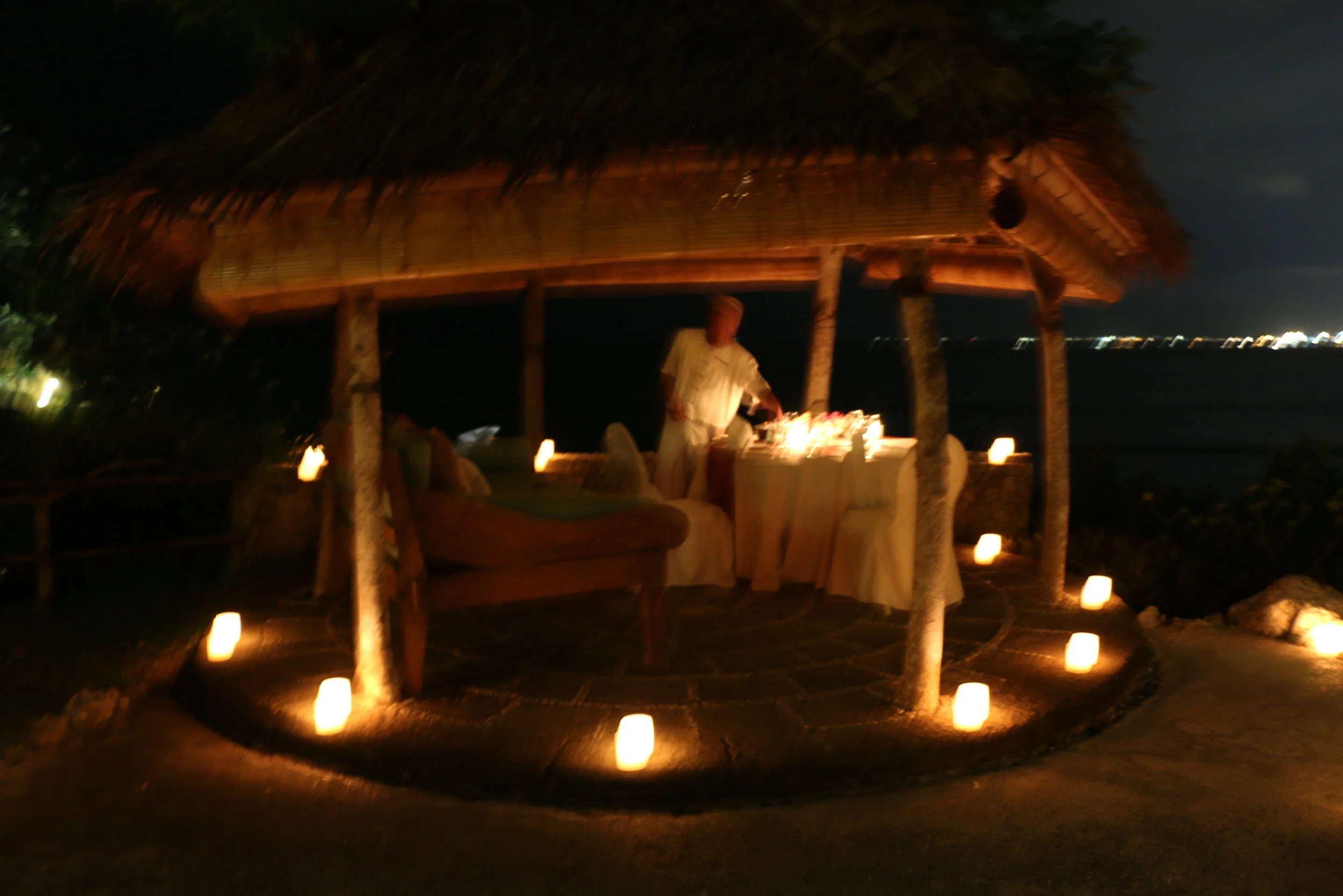Or opt to do the private bungalow dinner at Four Seasons for two. We tried their lobster feast dinner overlooking the ocean and that was another great evening to help us settle in. Again excuse the crappy dark evening pic. 