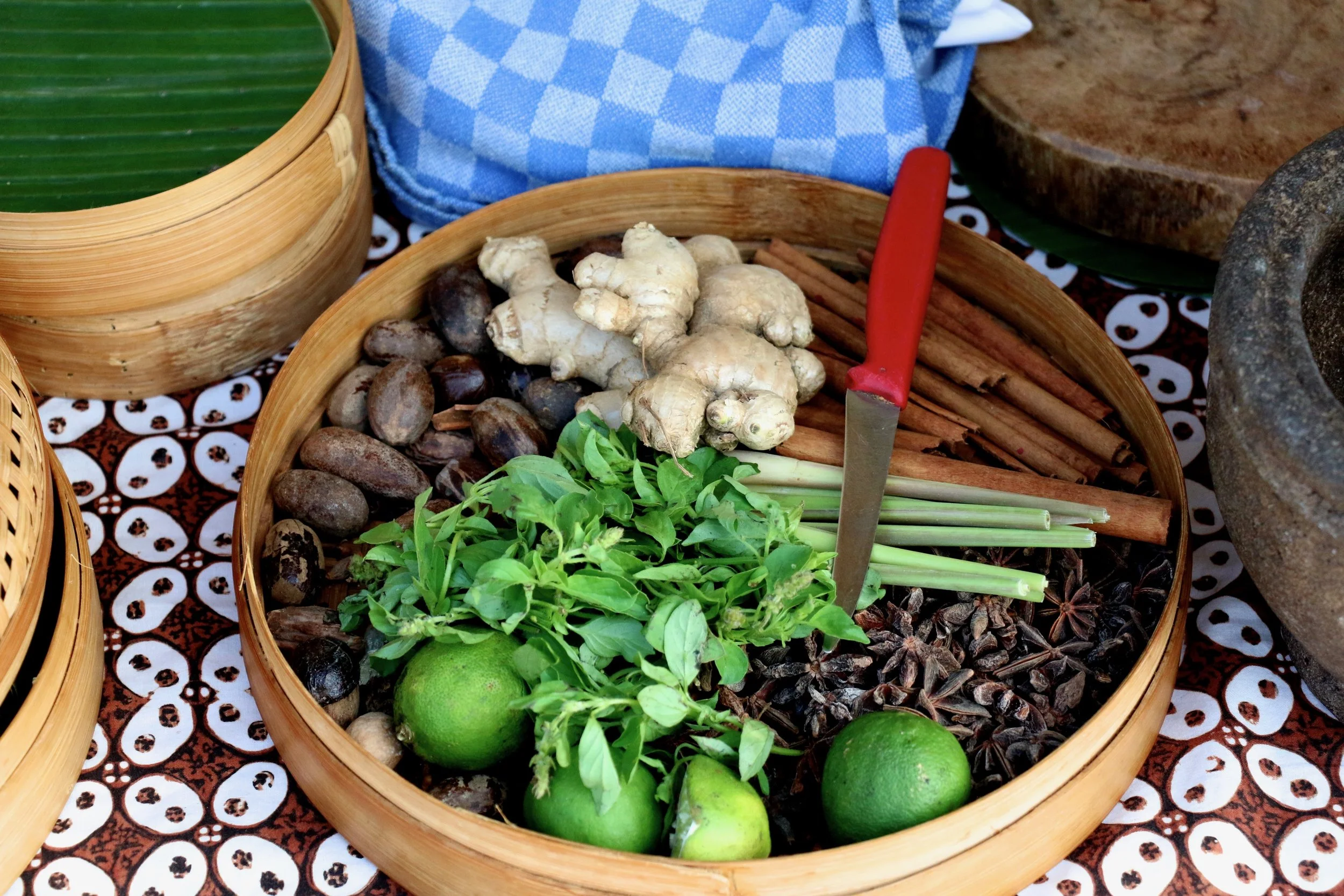 Fresh herbs for tea