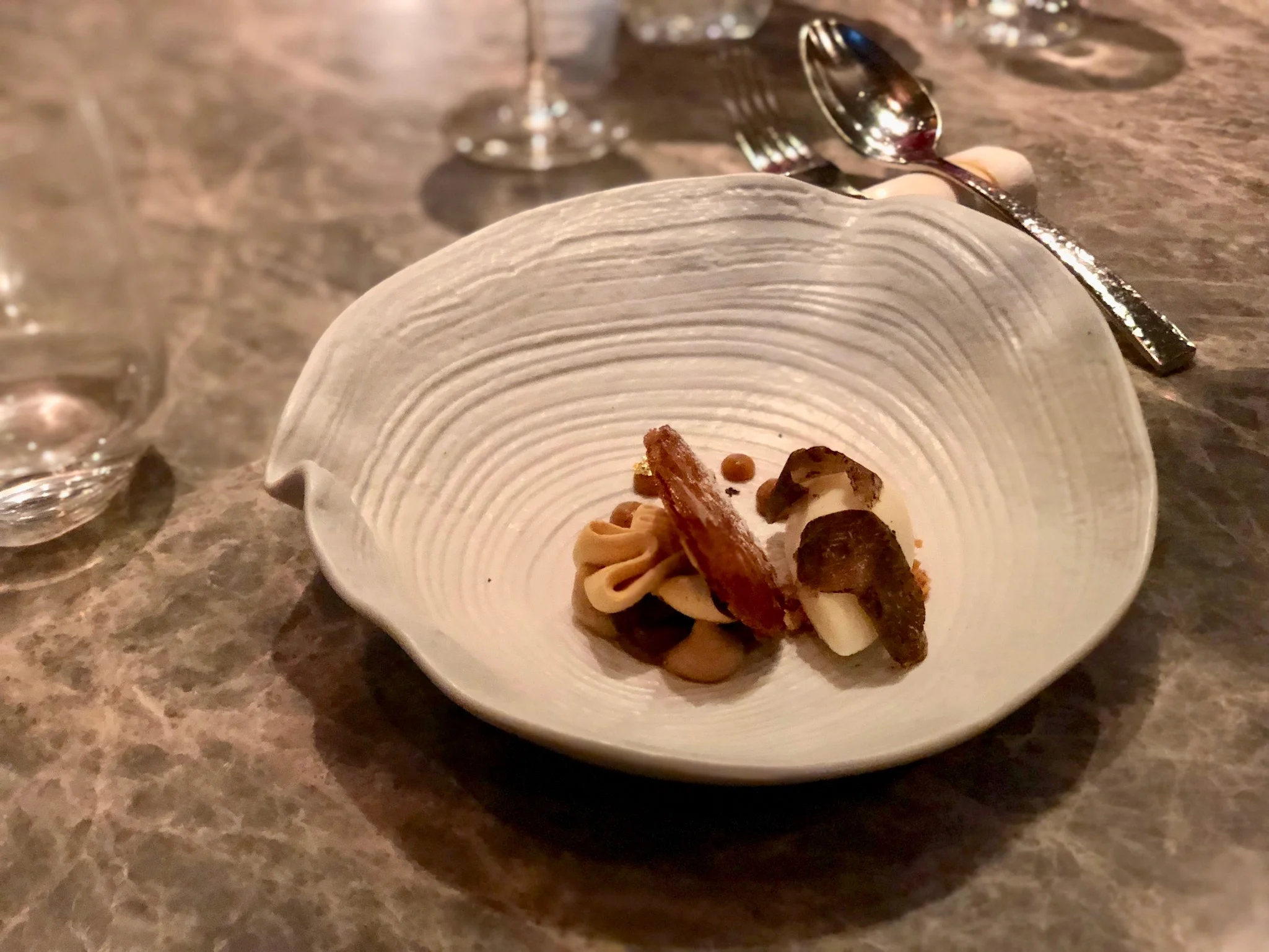 Ninth Course: Chinese Chestnut, Hokkaido milk, winter black truffle, jujube