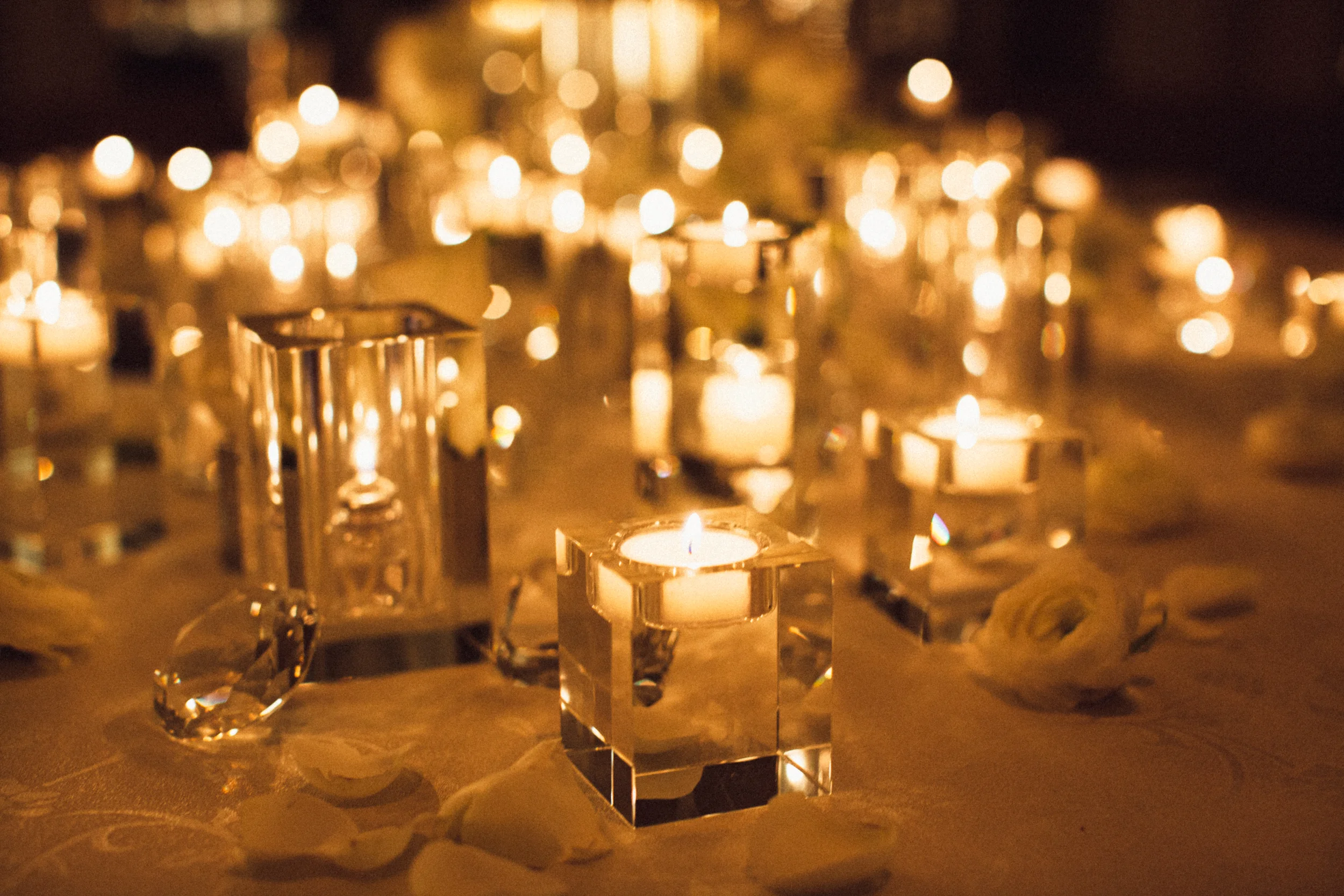 Candles covering our table