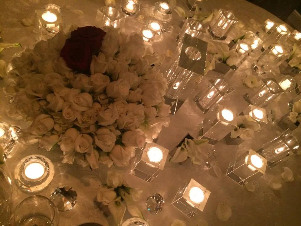 Aerial view of the table
