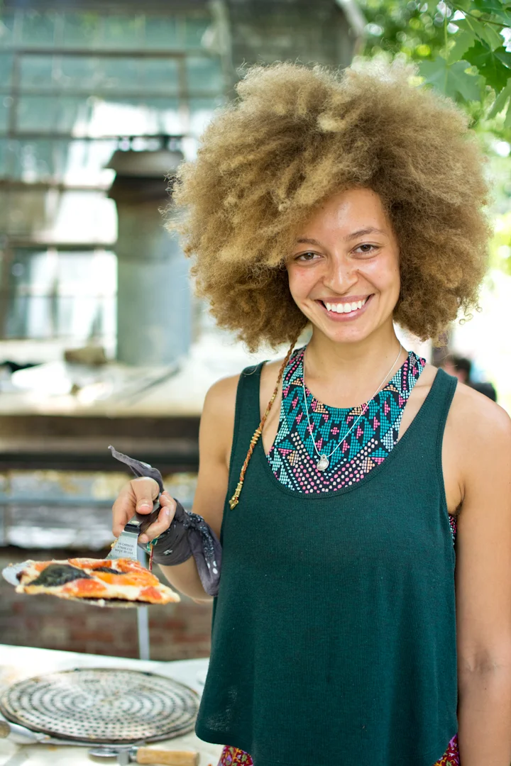 "This is the Baltimore Free Farm we do a lot of education around urban farming and community. We do Food Not Bombs and Food Rescue at the Dovecote Cafe. We are a grassroots organization to empower people to think about sustainability and think about their food."