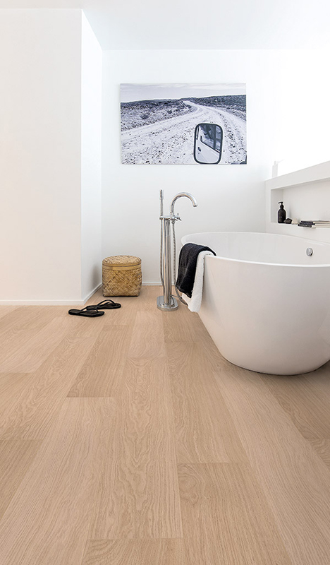 Quick-Step's Impressive laminate flooring in White Varnished Oak