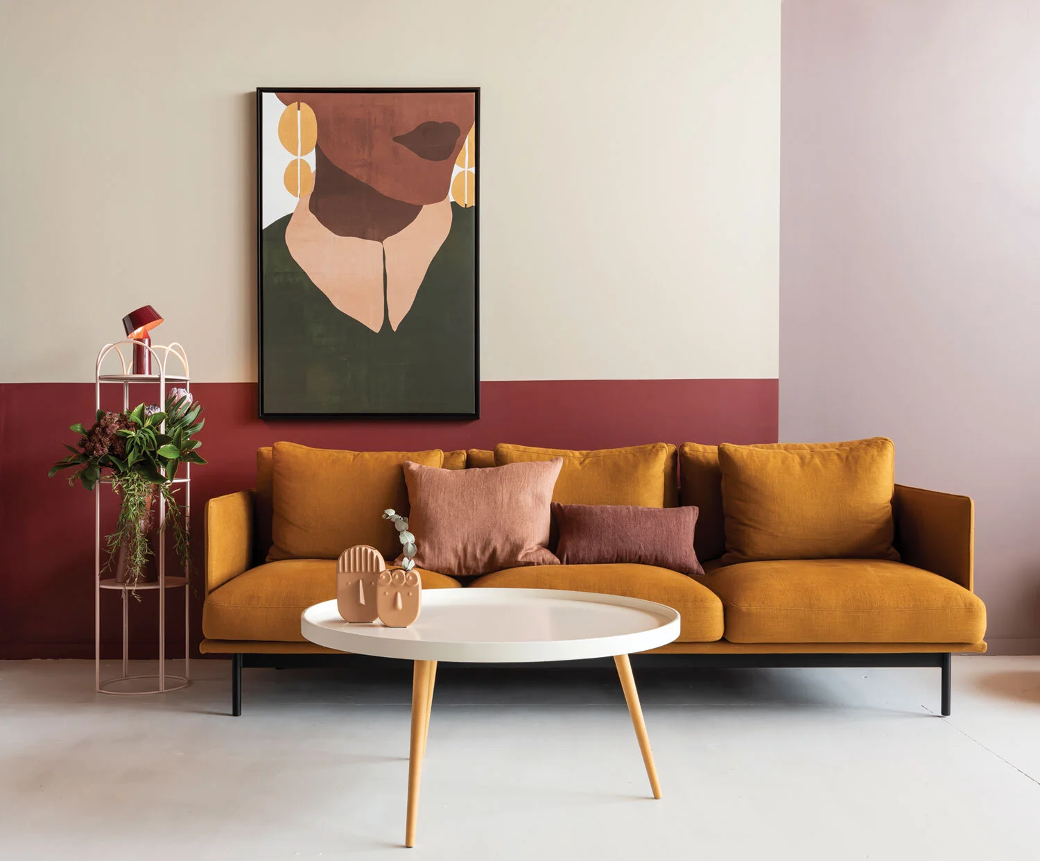 GOING FOR GOLD This substantial and beautifully crafted sofa is a solid mark in design and style. Covered in James Dunlop Soho in Dijon, it is a bold yet very versatile colour that will complement most interior colours and styles.