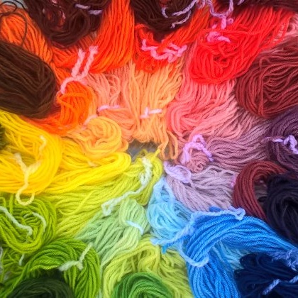 Yarns dyed at Introduction to Act