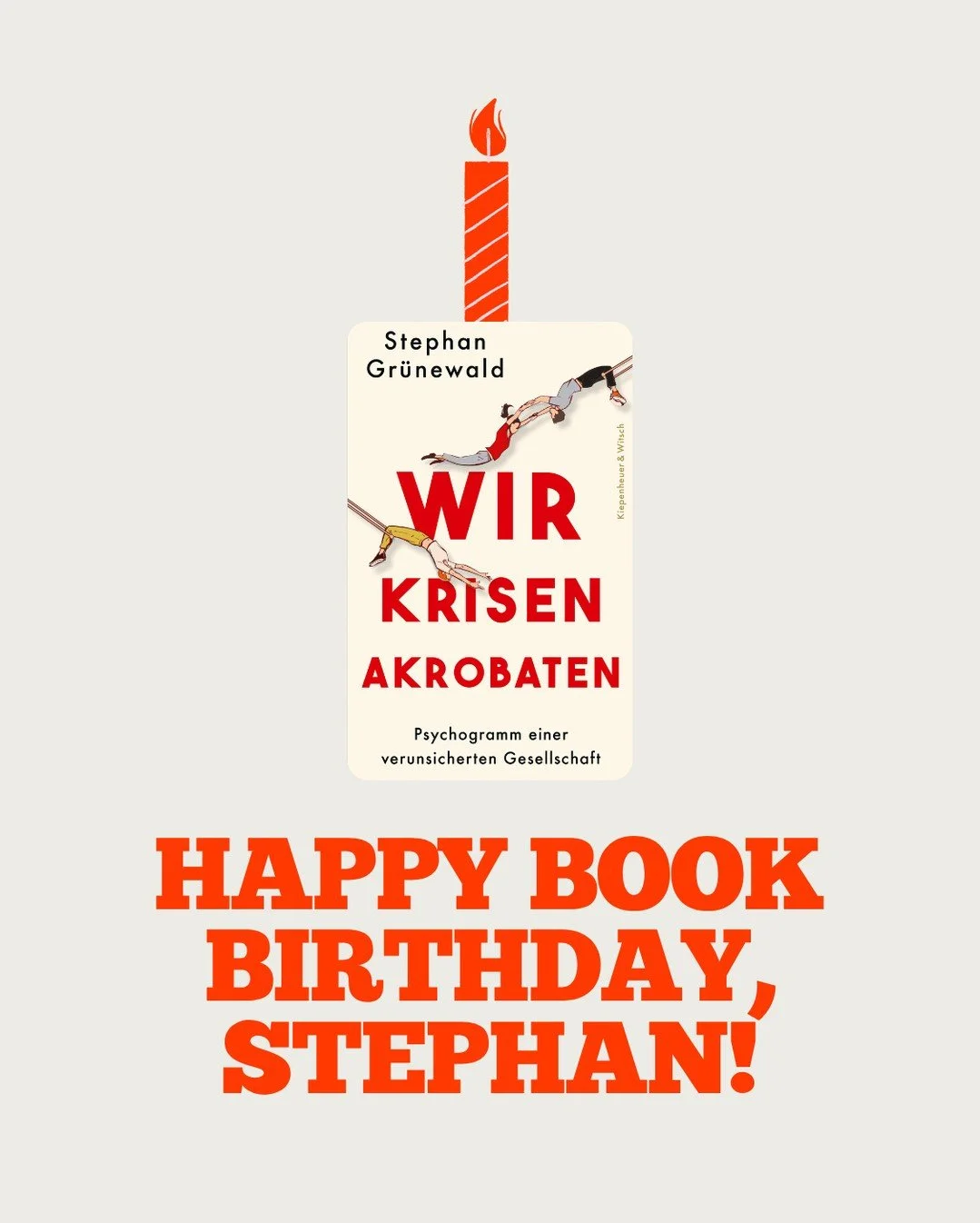 Happy Book Bday, Stephan 🎉📖🤹🏻&zwj;♀️⁠
⁠
@kiwi_verlag @rheingoldinstitut @steph.gruenewald