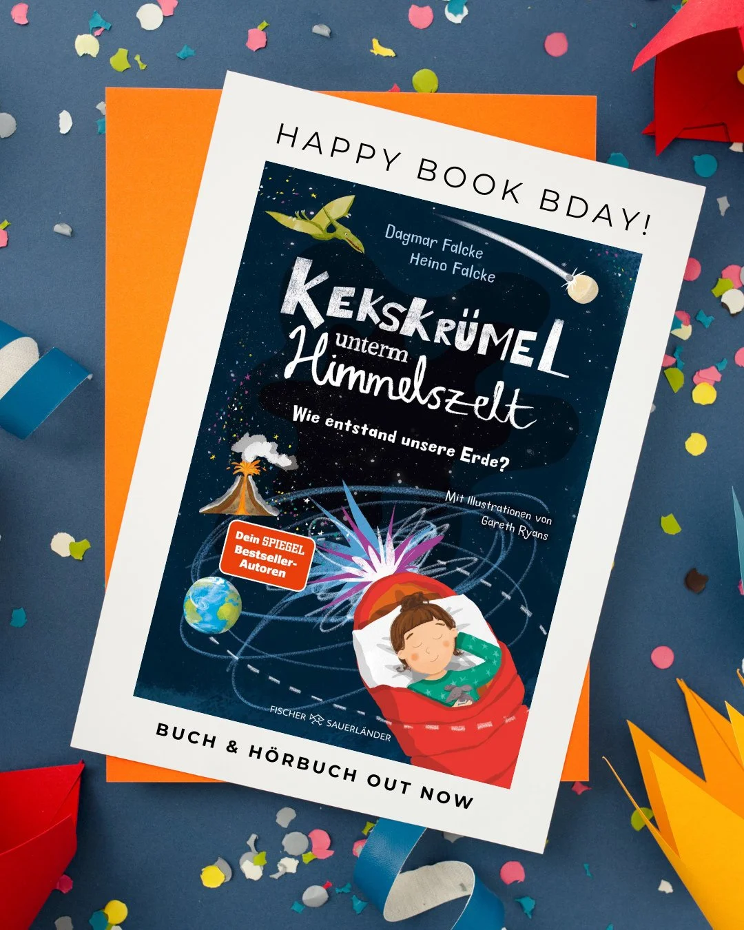 Happy Book Bday 🎉📕🎉⁠
⁠
Heute erscheint Band 2 des Dein-SPIEGEL-Bestsellers 🍪 im Fischer Sauerl&auml;nder Verlag: "Kekskr&uuml;mel unterm Himmelszelt. Wie entstand unsere Erde" ist eine aufregende Reise zu den Anf&auml;ngen des Lebens un