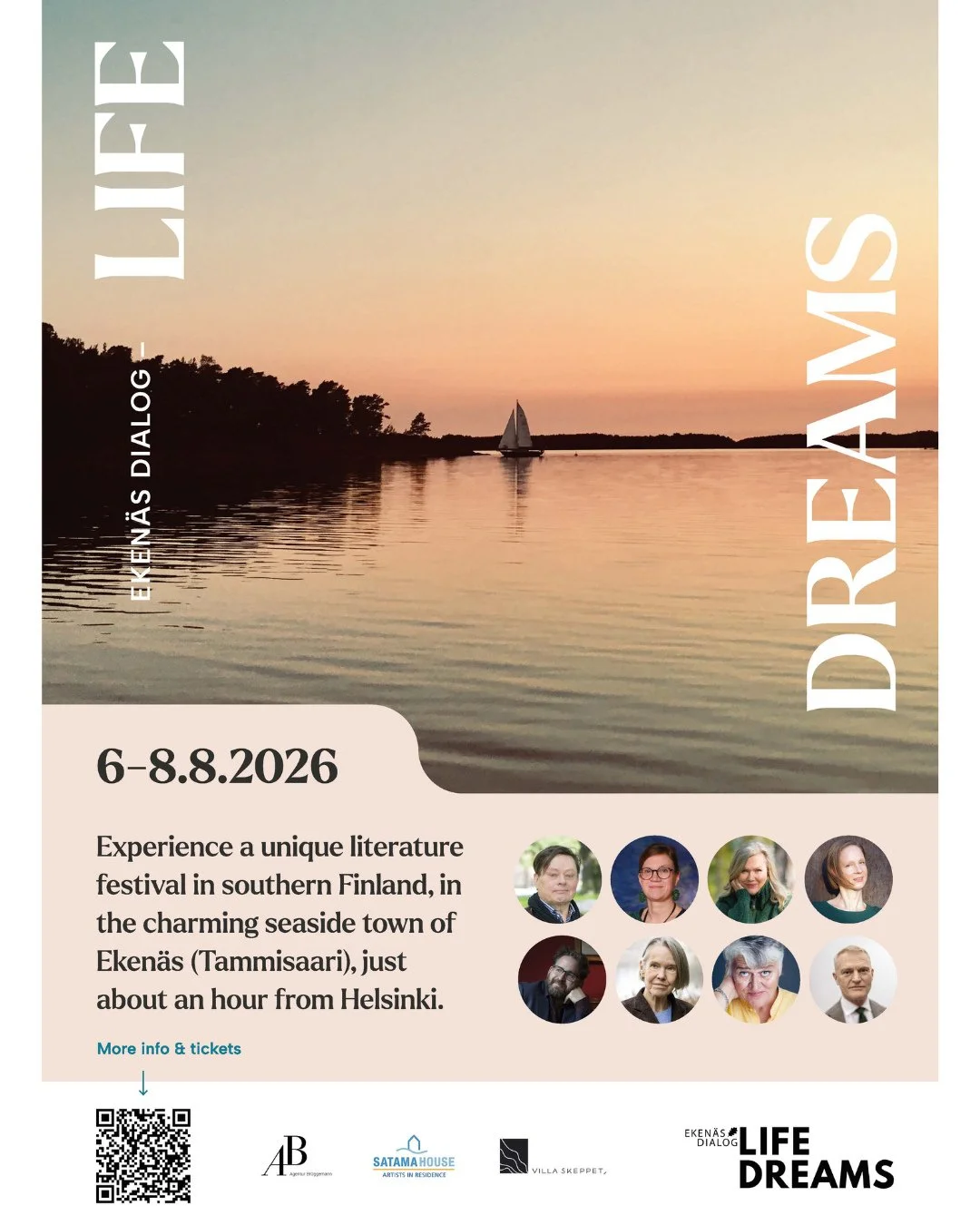It&rsquo;s almost time: Our third Finnish-German EKEN&Auml;S DIALOG Festival will take place from 6 to 8 August &ndash; under the motto &lsquo;LIFE DREAMS&rsquo; German, Finnish and Finland-Swedish authors will meet their readers.⁠
⁠
At extraordinary