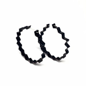 Melanie Rice - Large Crinkle Hoops