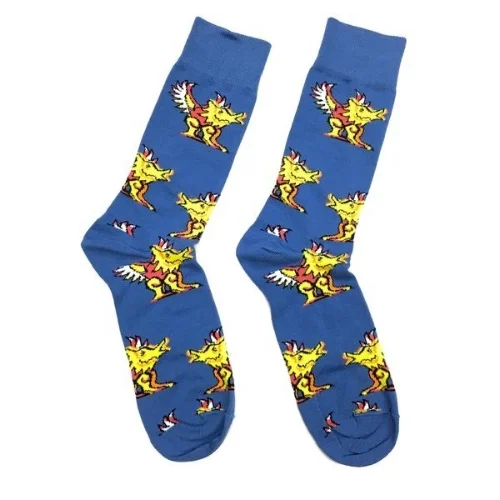 Winged Dingo Socks, cotton/nylon/elastane