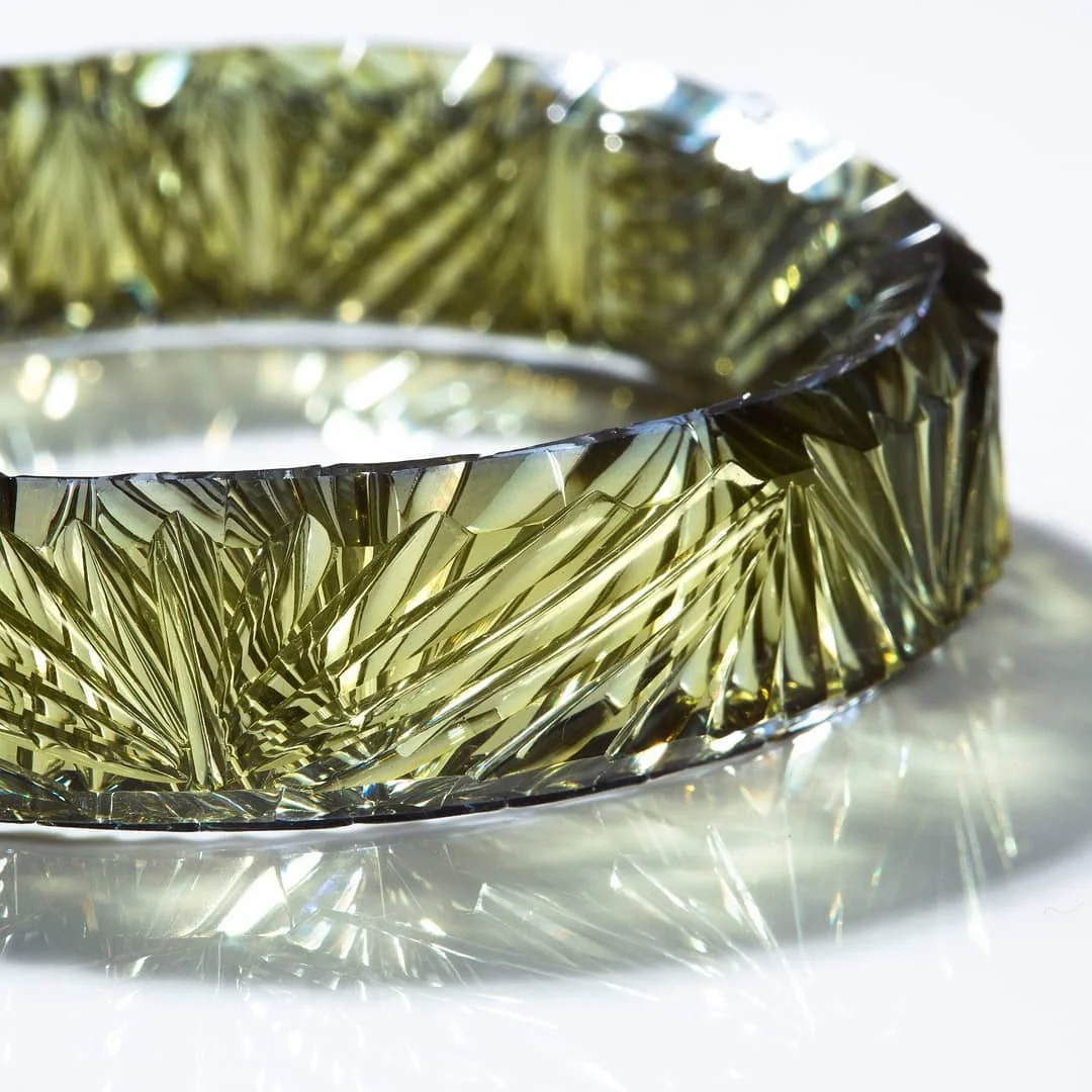 Kath Inglis, Spark cuff, 2018. Hand cut Polyvinyl Chloride (PVC). Photo: Craig Arnold