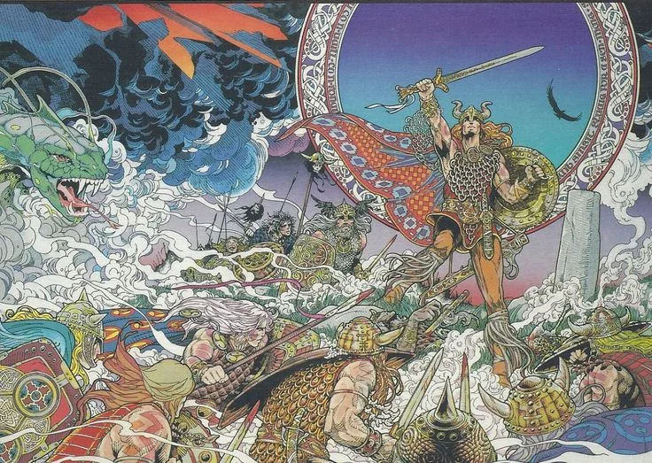 Nuada the High King: Comix Painting, Jim Fitzpartick, Illustrations Paintings.