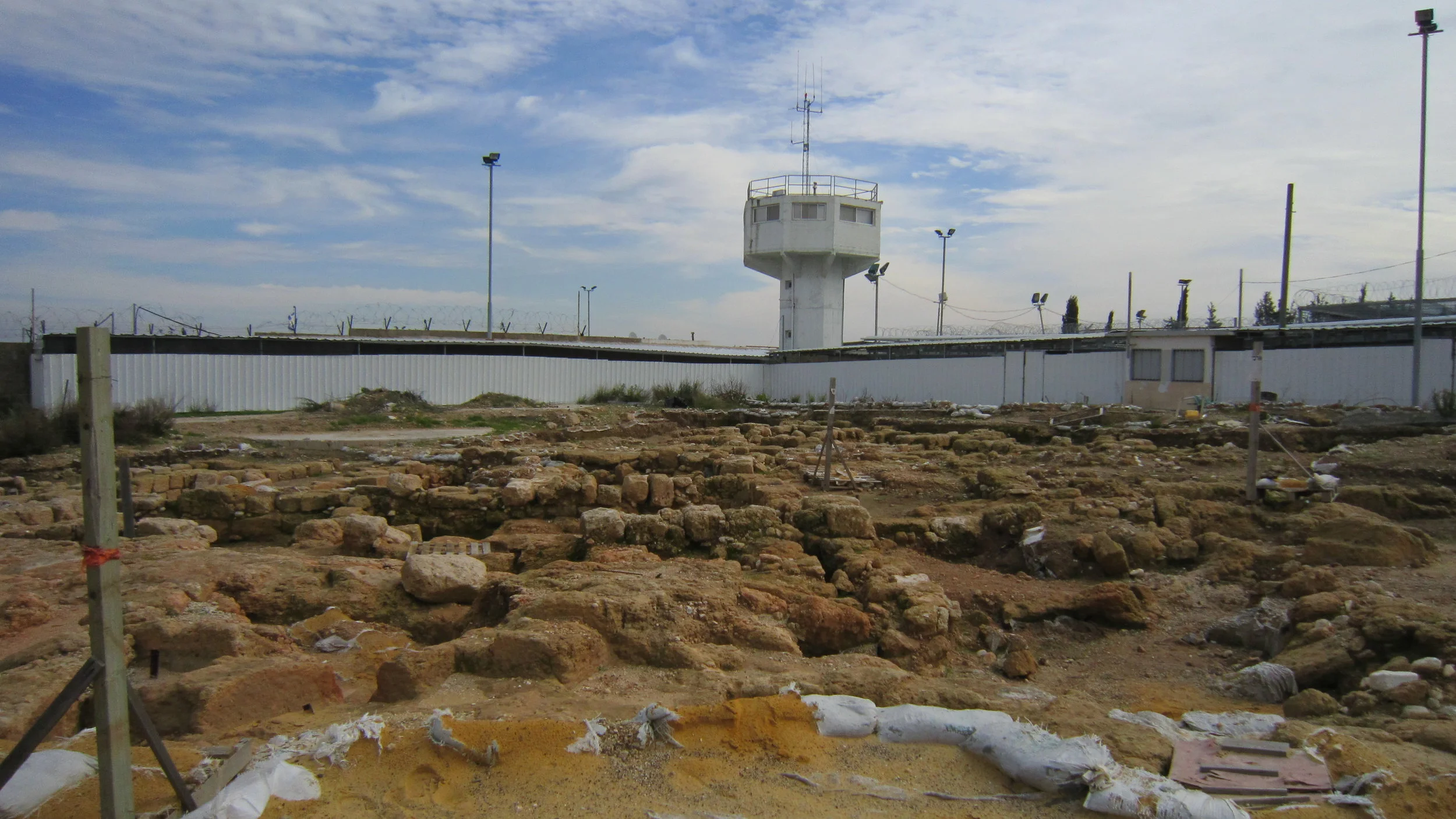 The foundations of Megiddo church within the precinct of Megiddo maximum security prison.