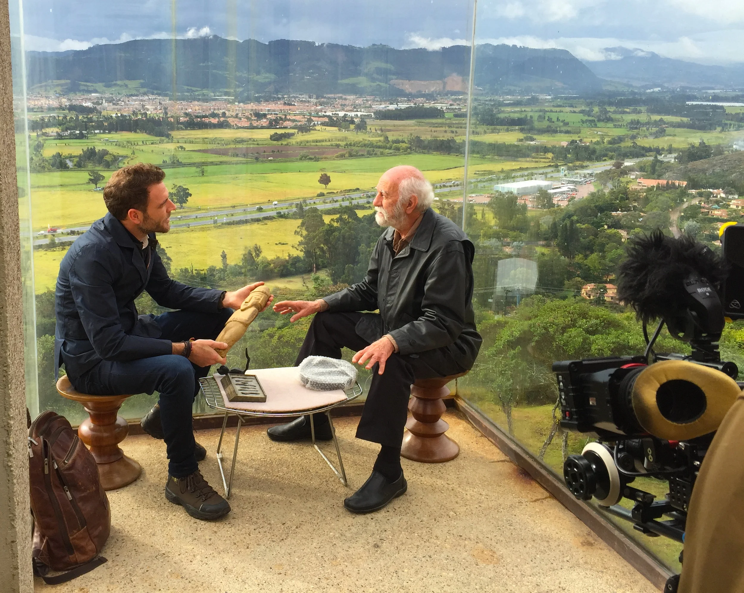 Ashley interviewing Professor Jamie Gutierrez-Lega.