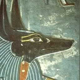 Anubis was an ancient Egyptian jackal headed god of the underworld.