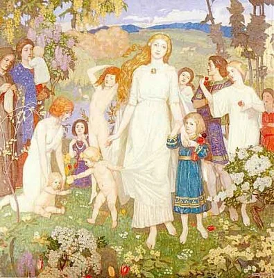 John Duncan The Coming of Bride, painted in 1917.