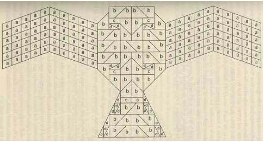 The first layer of a Vedic sacrificial altar is shaped like a falcon