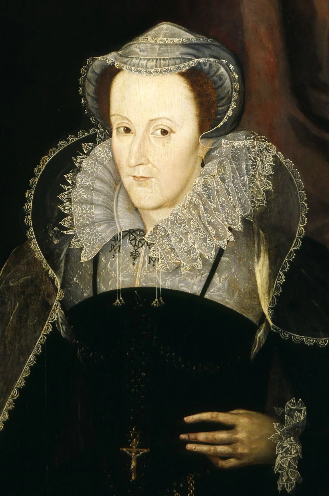 "Mary, Queen of Scots in captivity," dated 1578. By Nicholas Hilliard (died 1619).