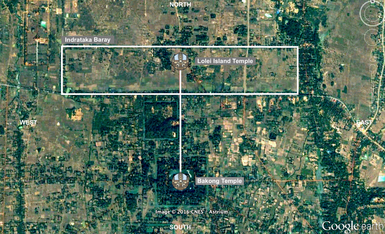 Figure 2. The Lolei' island temple meridian.