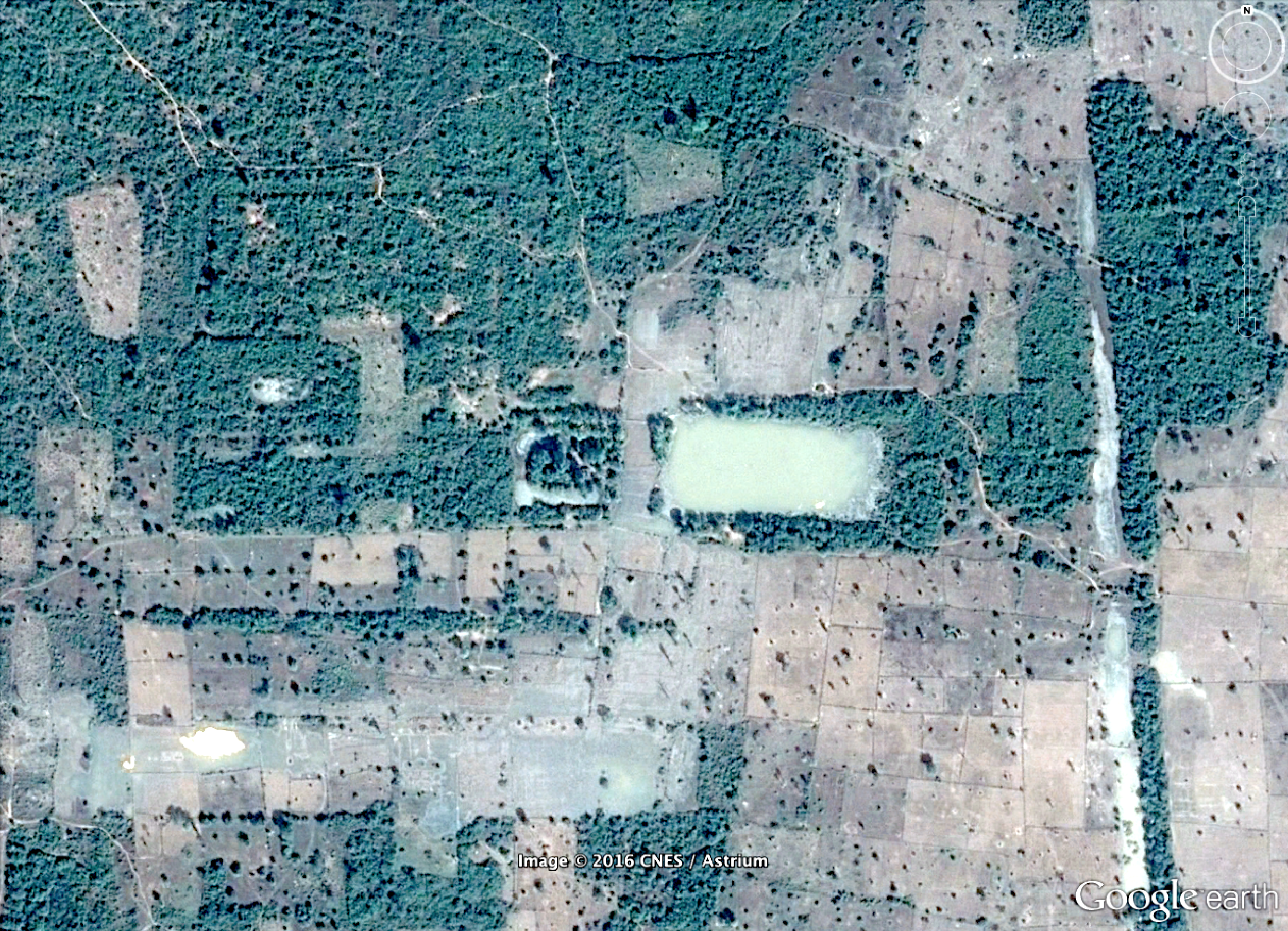 Figure 6: New location identified 14.5 kilometres north of Angkor Wat.