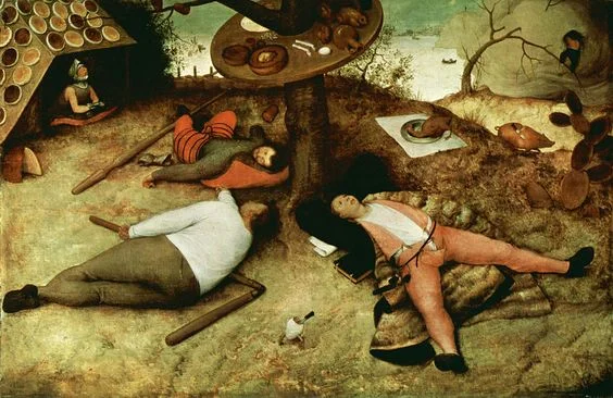 Pieter Bruegel the Elder's "Luilekkerland" (The Land of Cockaigne), 1567. Oil on panel. CC ASA 3.0