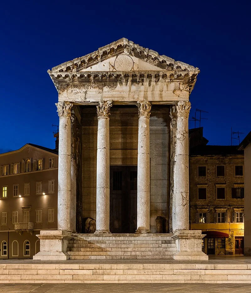 #03. Temple of Augustus, Pula, Croatia. The Roman temple is dedicated to the first Roman emperor, Augustus. CC by-SA 3.0