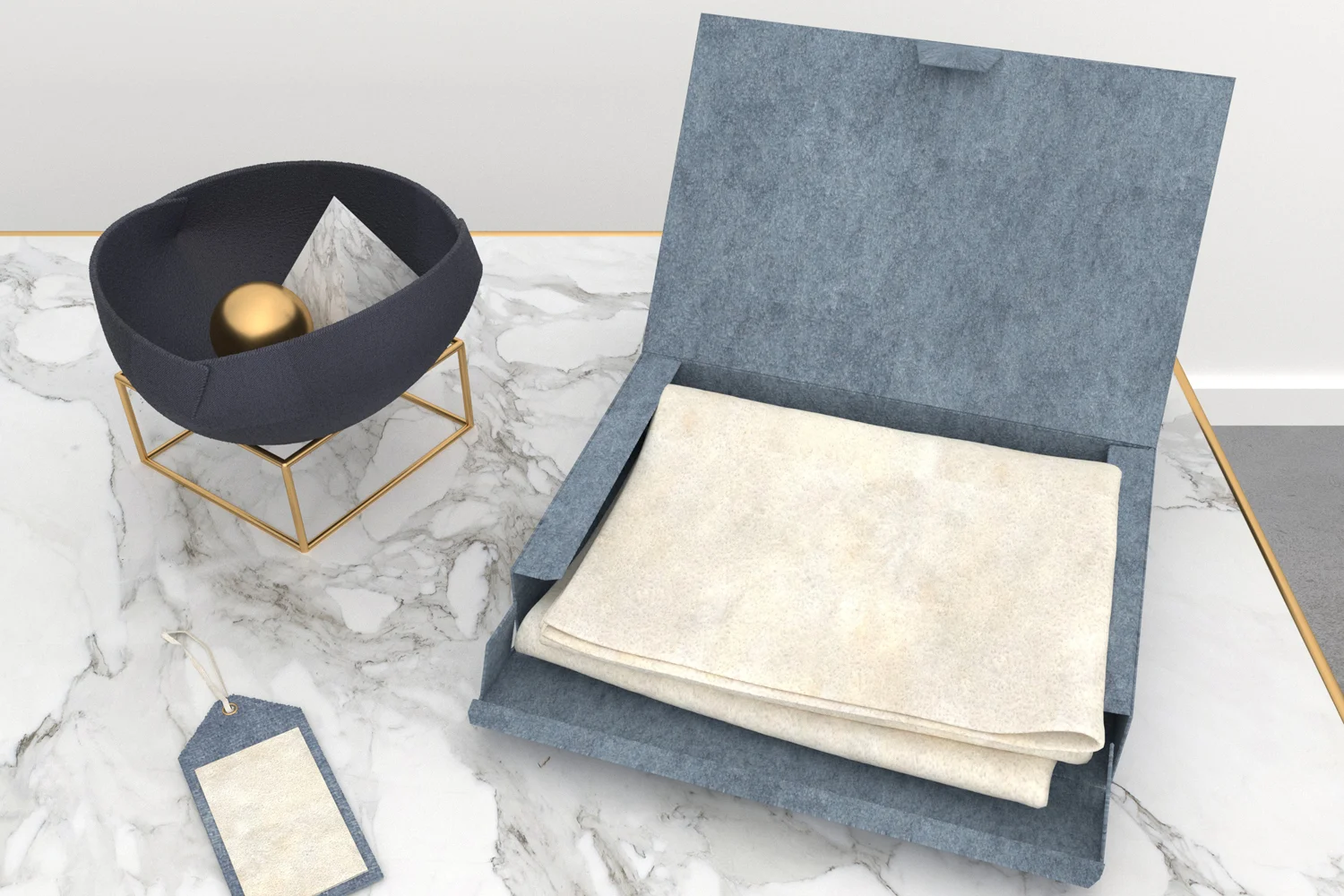 BRIA x SABINNA denim, card, viscose bowl
