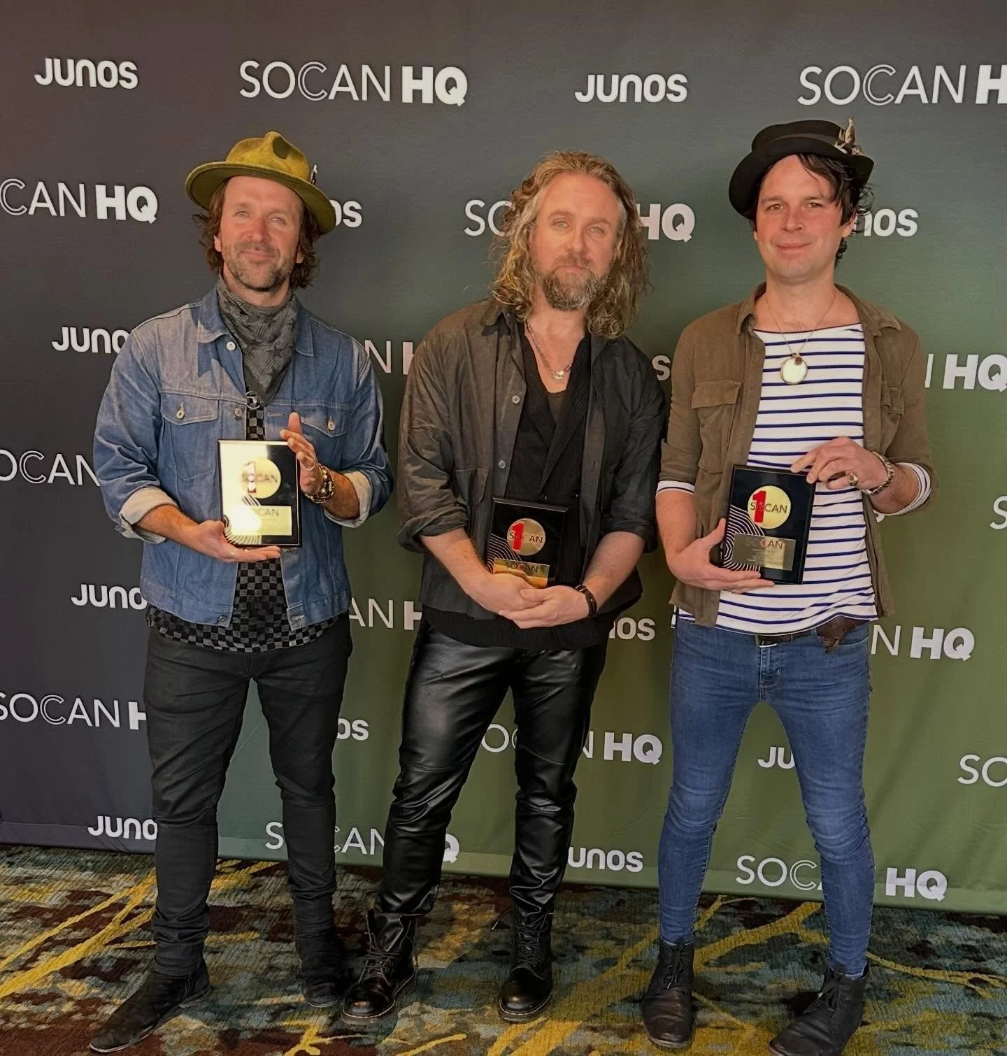 Today, the fine folks at @socanmusic presented us with #1 awards for &ldquo;the Breakdown&rdquo; reaching #1 on Canadian Rock Radio last year. Thank you SOCAN and @deckerspromo for making this possible 🥂