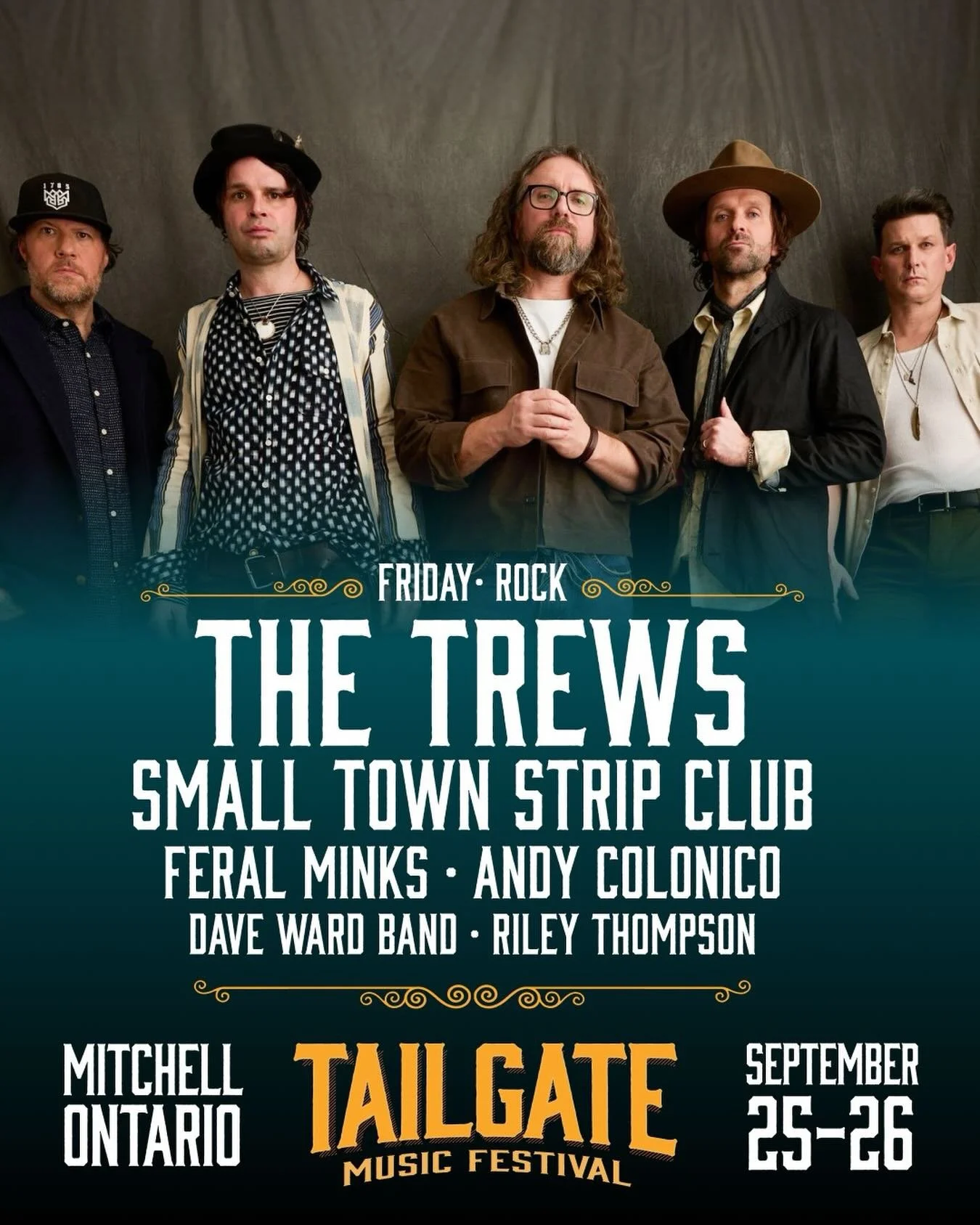 We&rsquo;re excited to announce that we&rsquo;ll be headlining @tailgatemusicfestival in Mitchell, ON on Friday, September 25th. Tickets are on sale now!