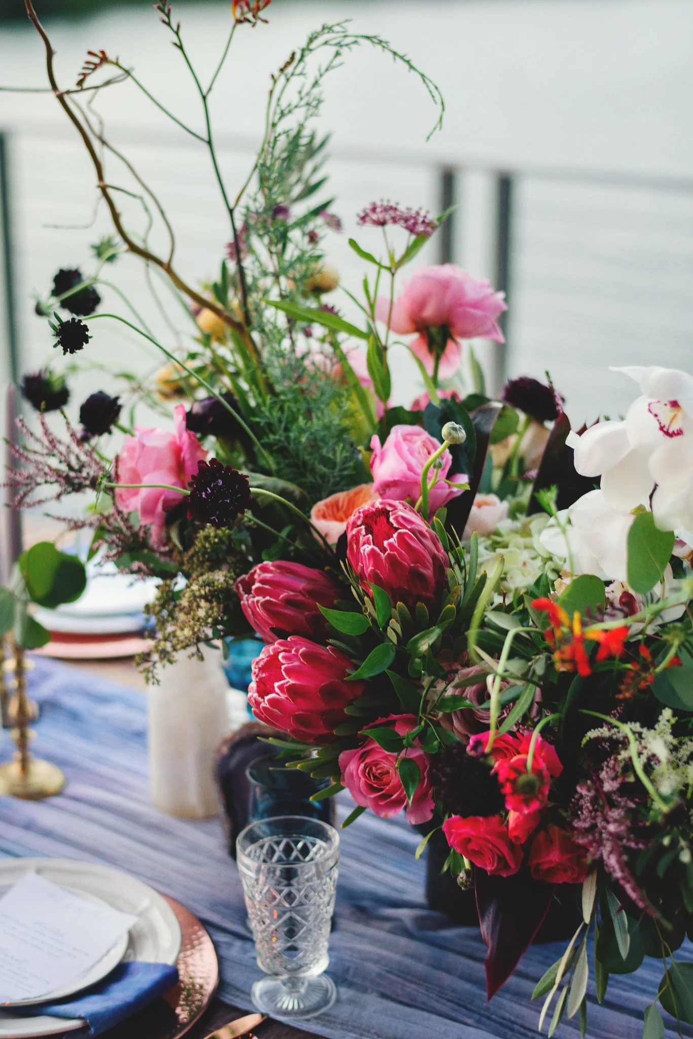 whimsical floral arrangement protea