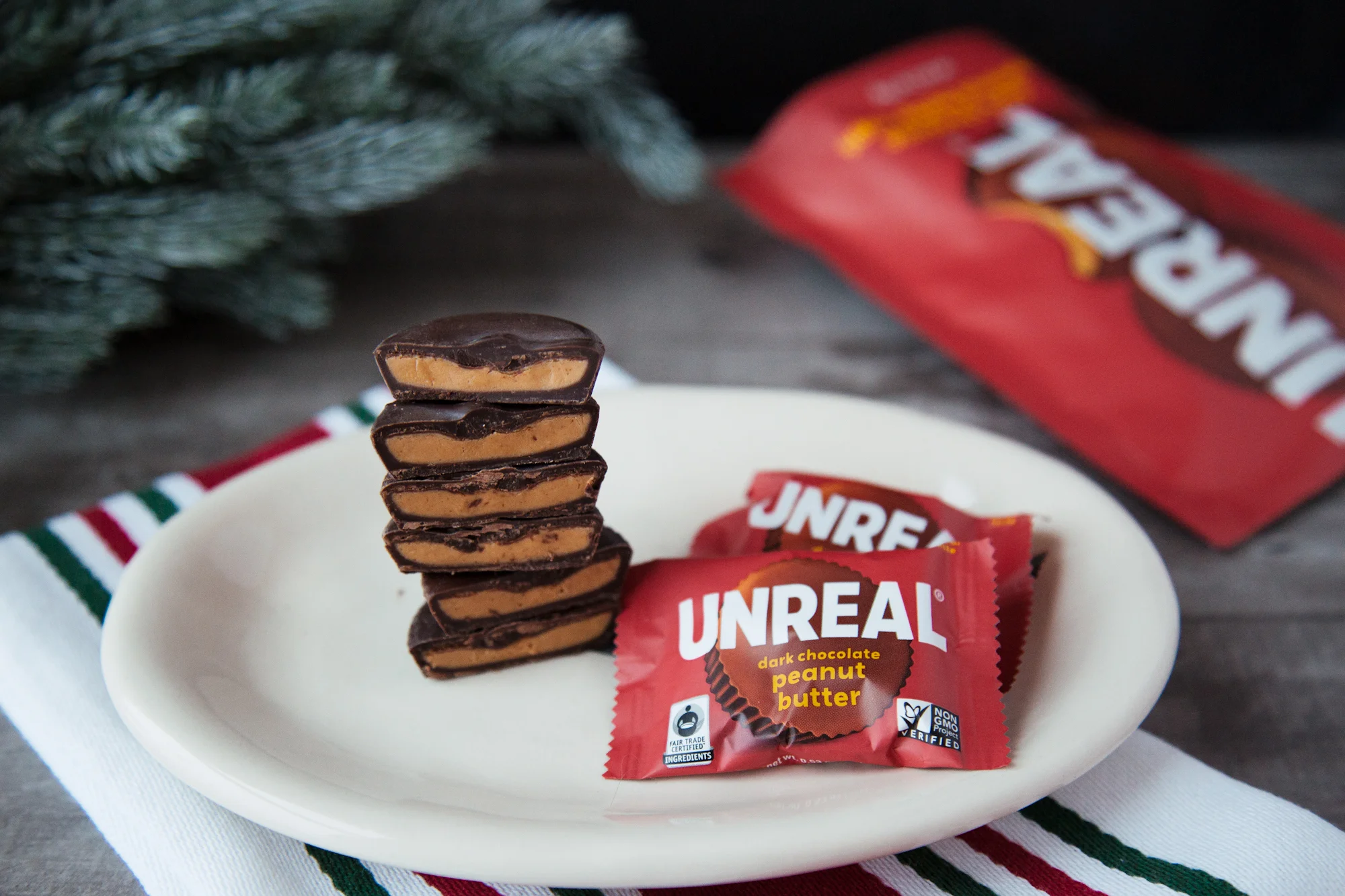 Layering season is upon us Product: Unreal Dark Chocolate Peanut Butter Cups
