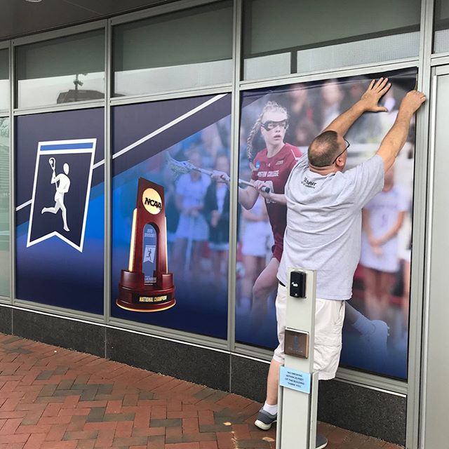 #tbt A few items to browse through from that time we did the signage for #NCAAWLAX #athleticsignage #directionalsignage #nameplates #meshbanners #coroplastsigns