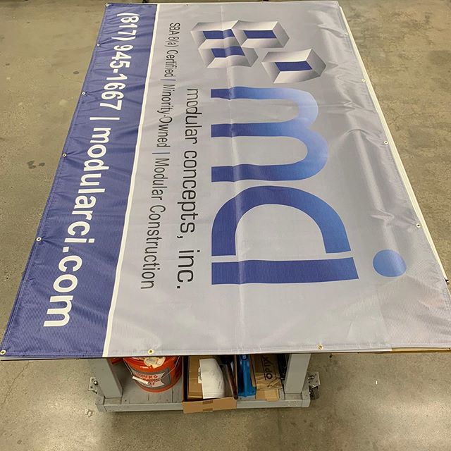 If you have temporary fencing at your construction site, spruce it up and get your message front and center! #meshbanner #branding #banner