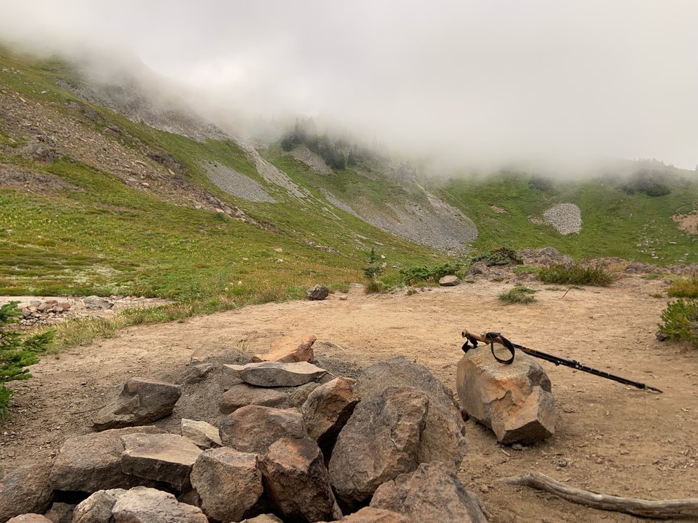 Fog from Jordan's Basin campground