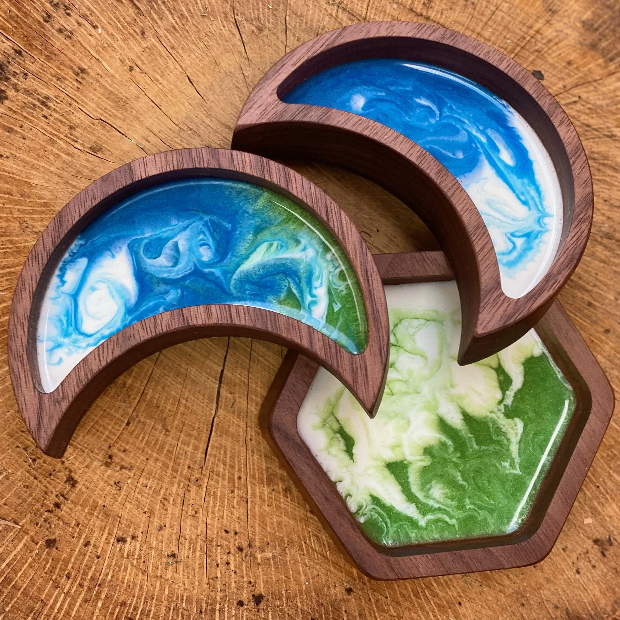 Ring Dish/Decorative Dish - Hexagon, Star or Crescent Moon