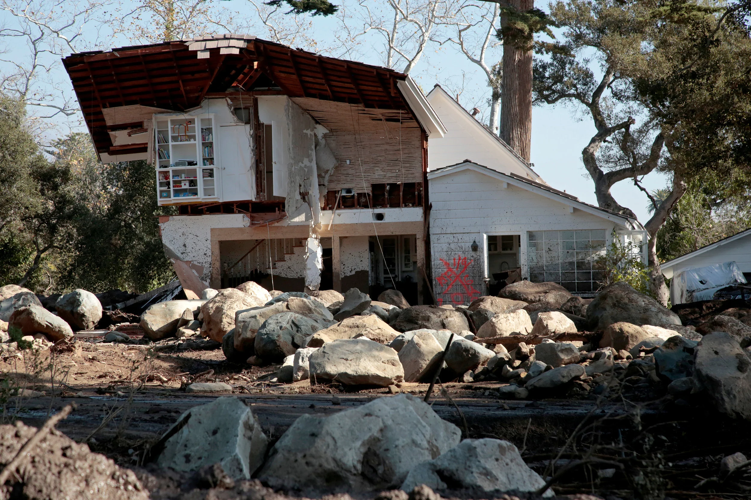 A Montecito home post mudslide | Image: Santa Barbara Independent 
