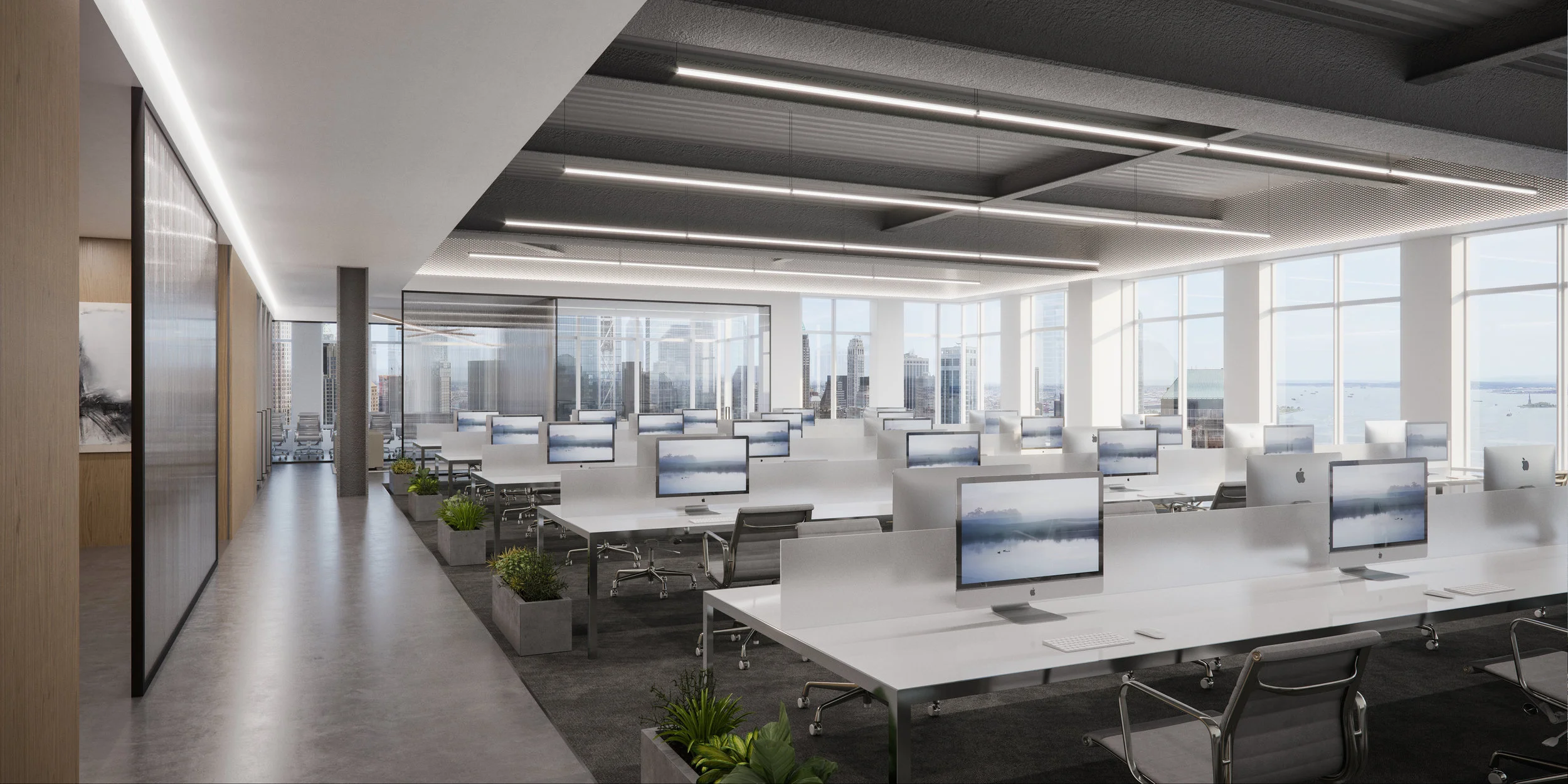 Office Interior Marketing Visuals, Liberty Street NY