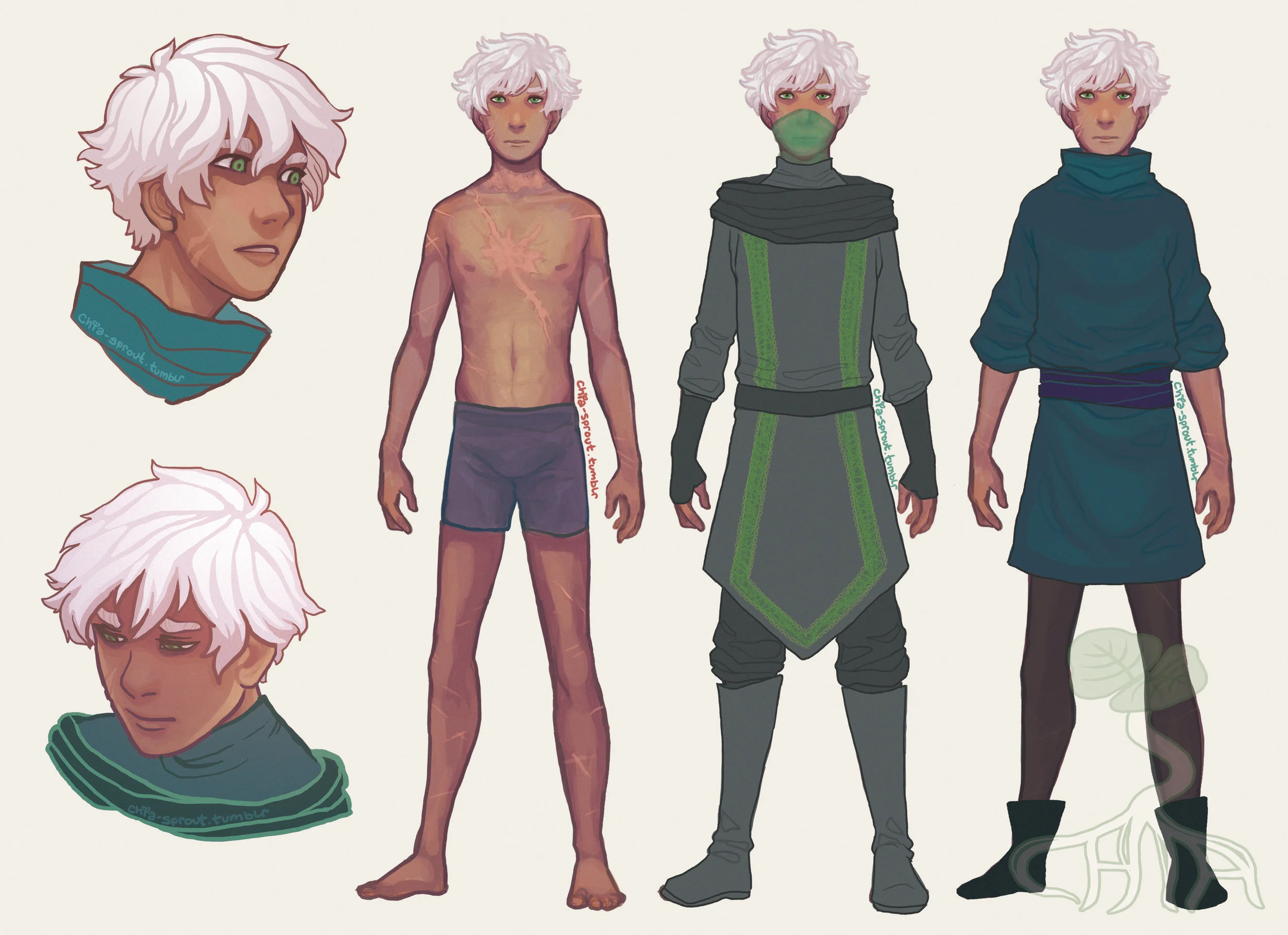 character sheet, full shading