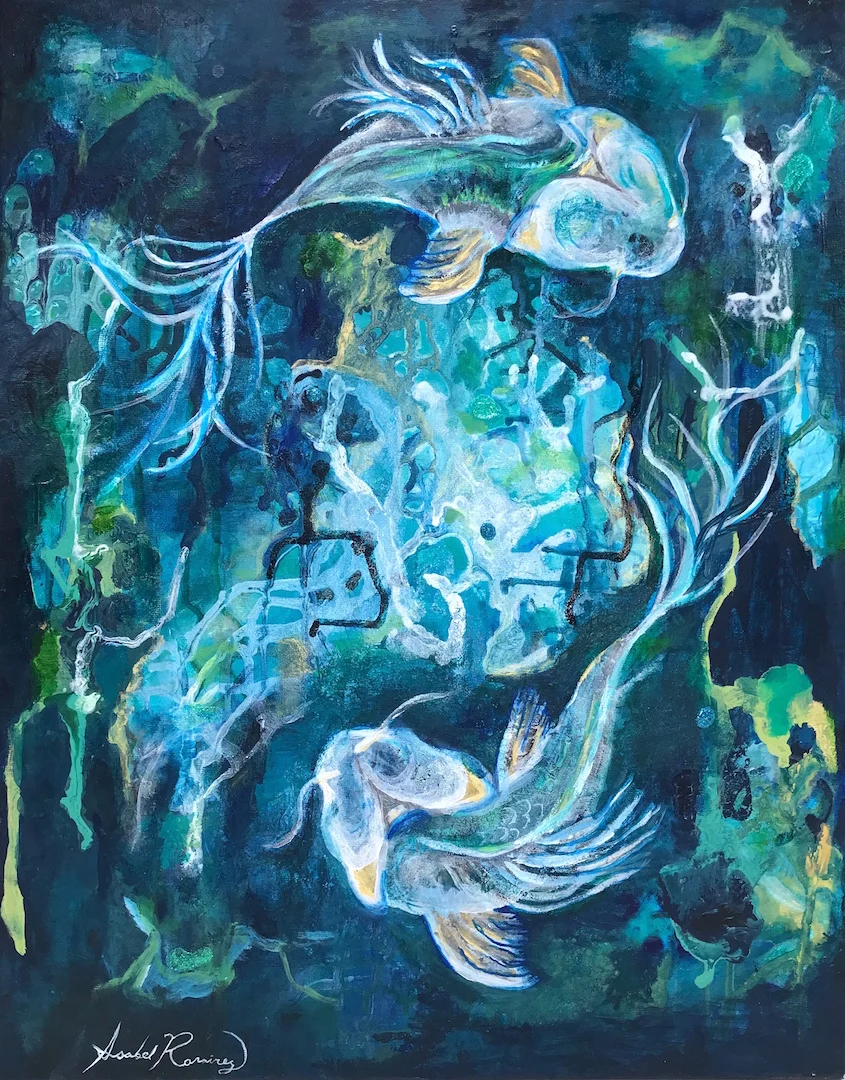"Koi Chase"
16"x20"