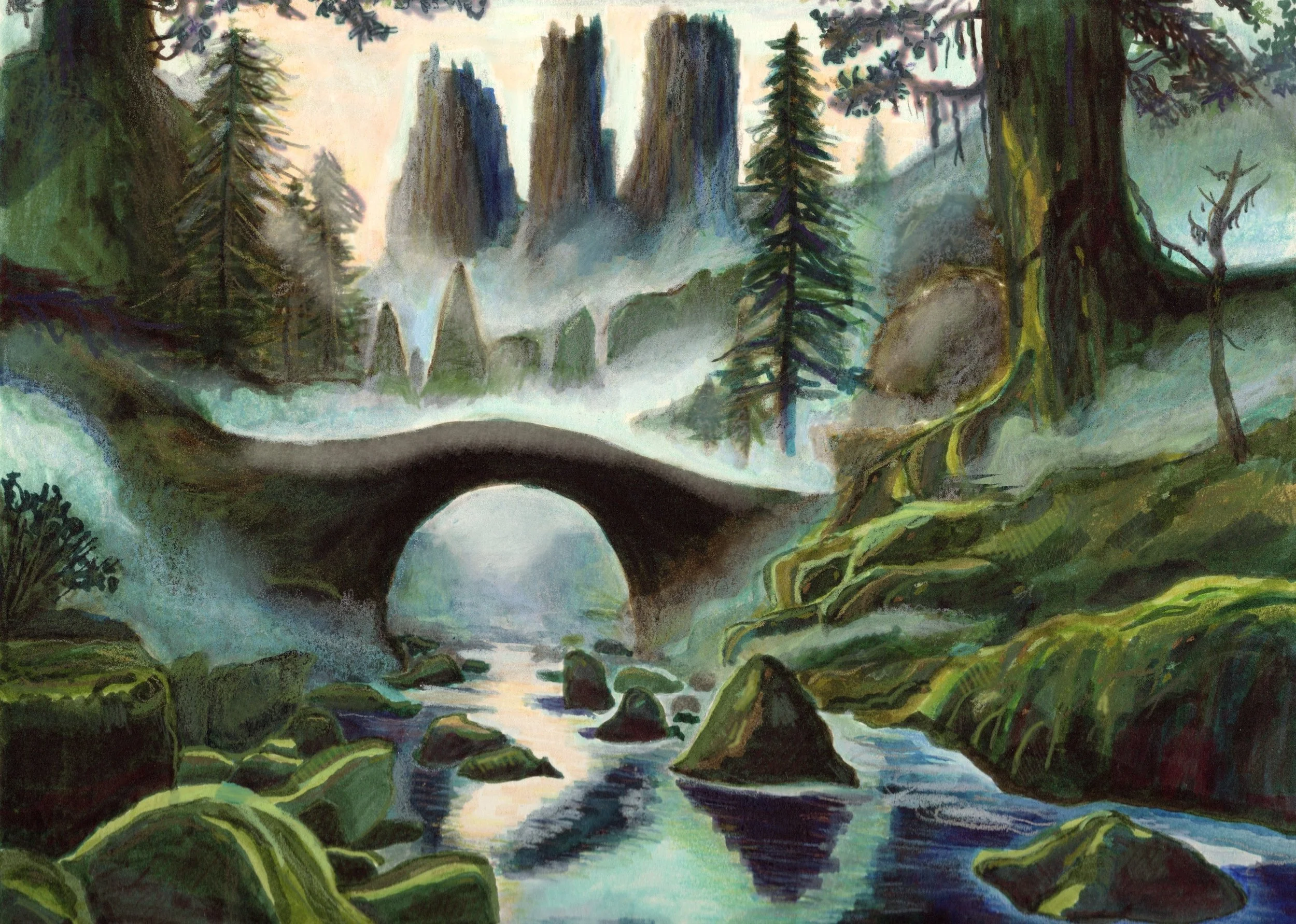 "Mirkwood Forest" 9"x12"