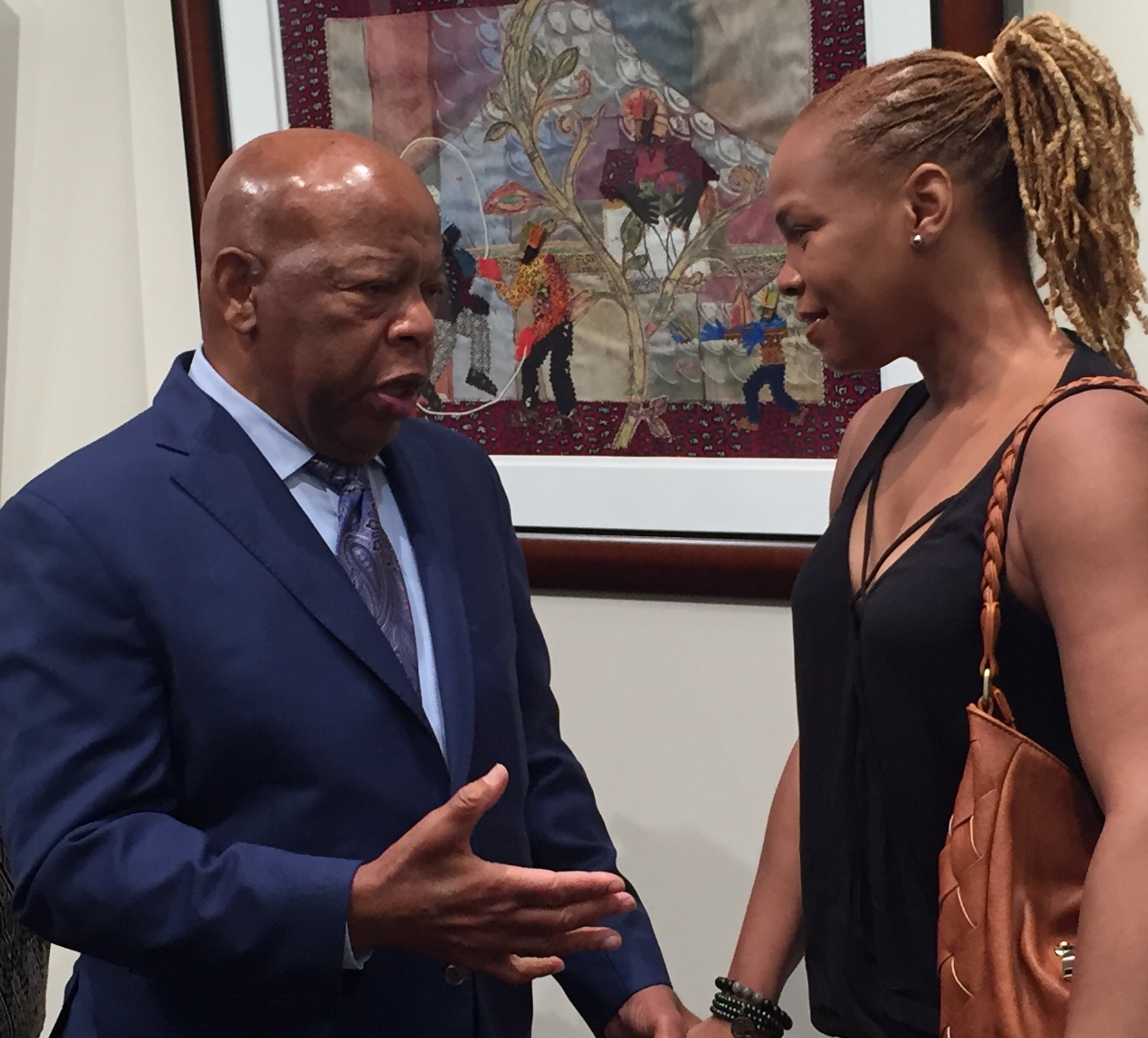  Monique sharing a moment with the event’s Guest Speaker—Civil Rights icon, Congressman John Lewis. 