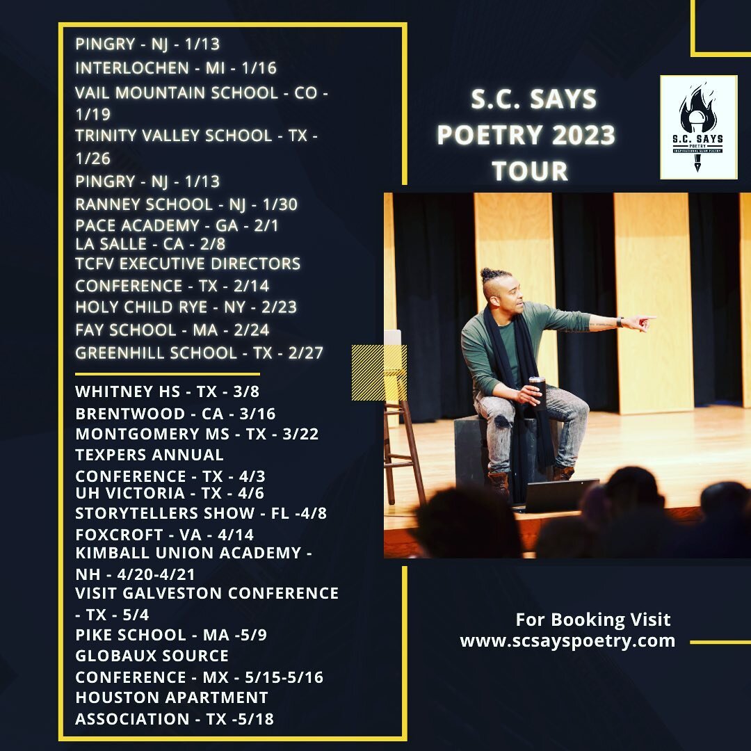 This has easily been the best and busiest starts to the year that I&rsquo;ve ever had, and it&rsquo;s still rolling 🙏🏾! I am beyond grateful for all the schools and businesses that have brought me in this year to perform my spoken word show Kintsuk