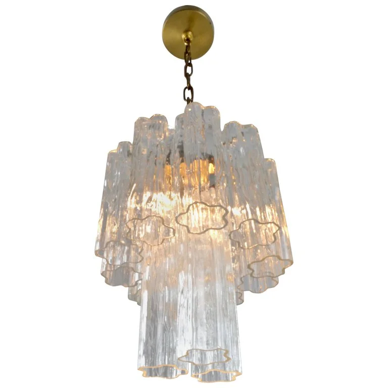 Murano Glass Tronchi Chandelier, Italy, 1960s, Petite Size